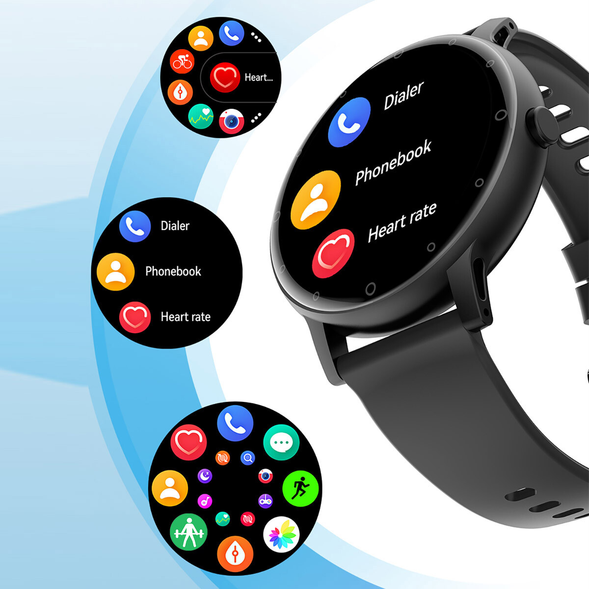 BT Bluetooth Call Smart Watch Outdoor Sports Fitness Tracker Voice Assistant