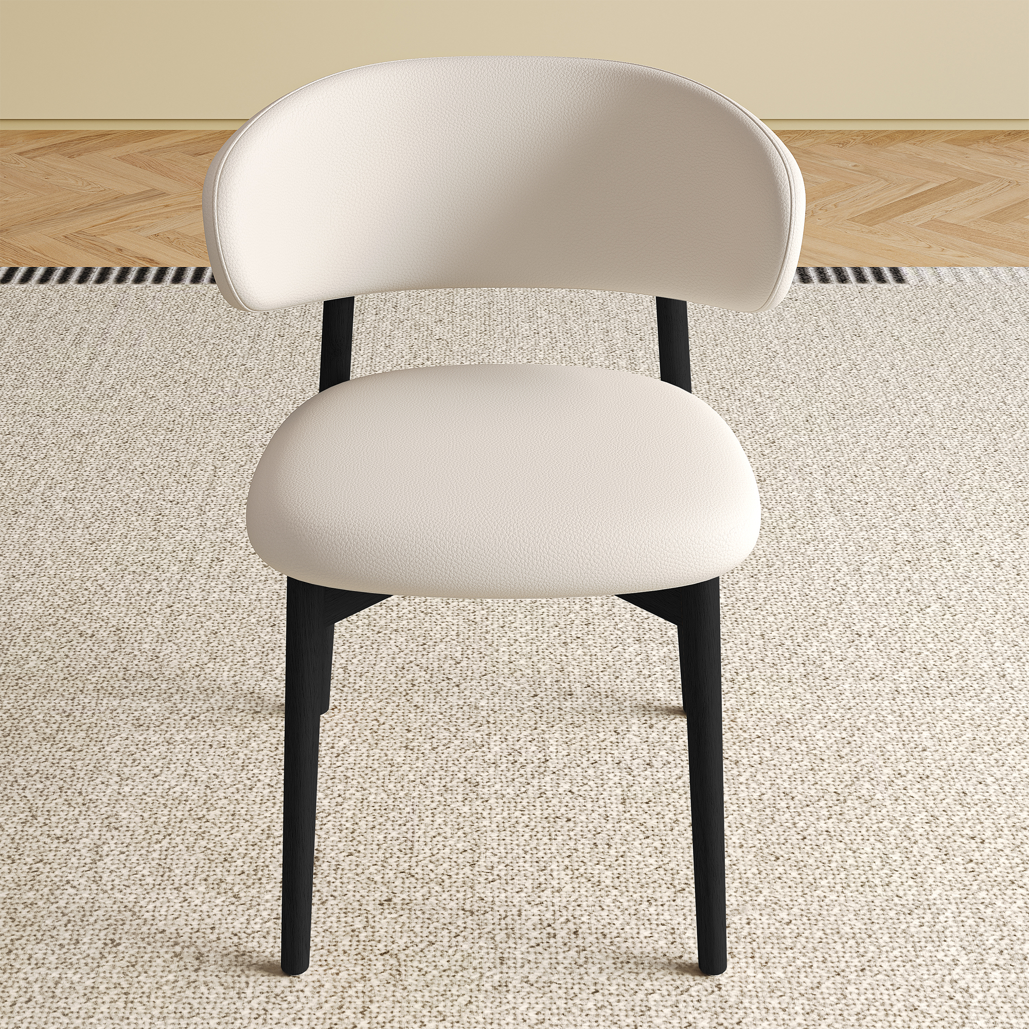 Mid-Century Modern wood feet Dining Chair (Set of 2) – Stylish Wooden Chairs for Dining Room, Kitchen, or Living Room, Comfortable & Durable, Easy to Assemble (black) — foto 5