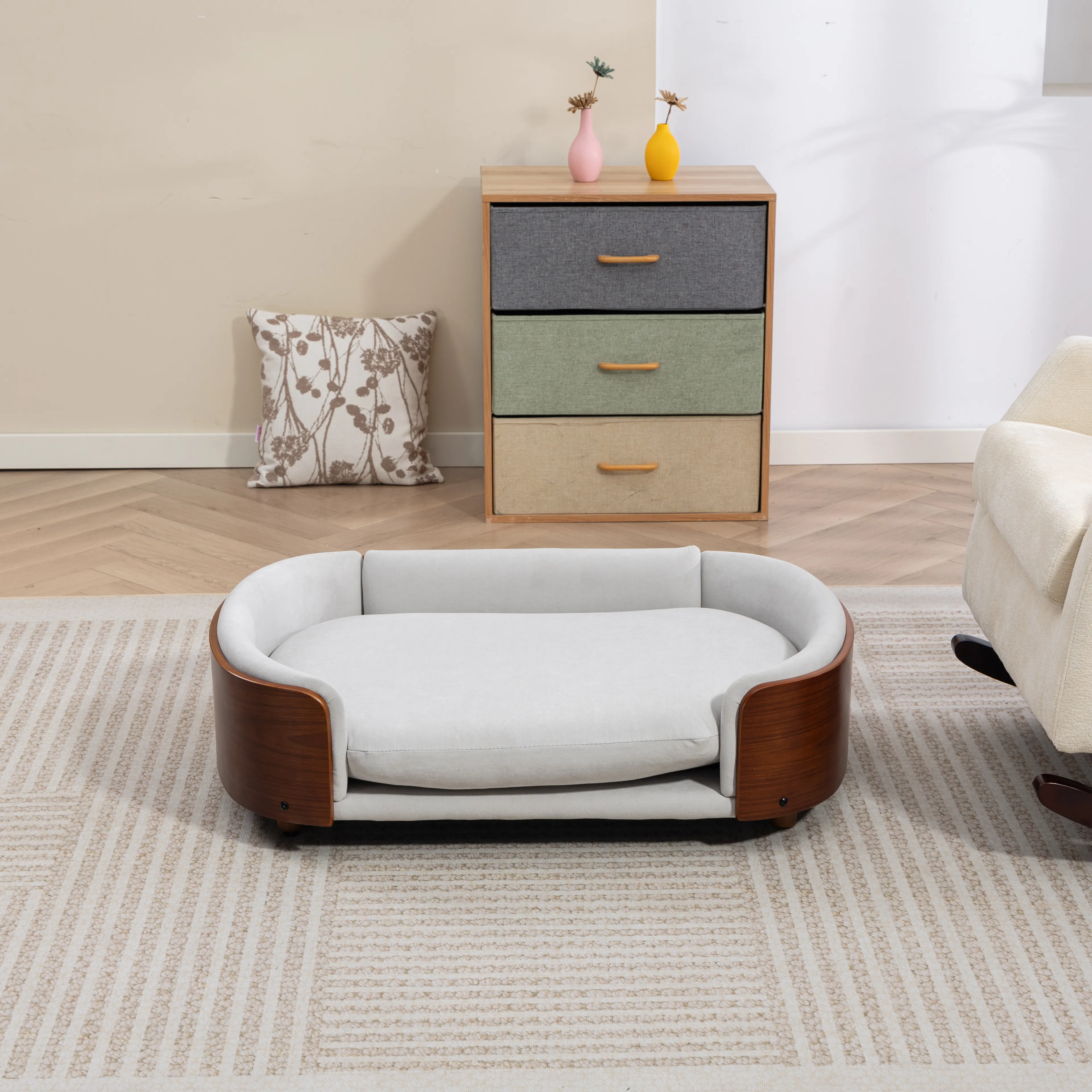 Scandinavian style Elevated Dog Bed Pet Sofa