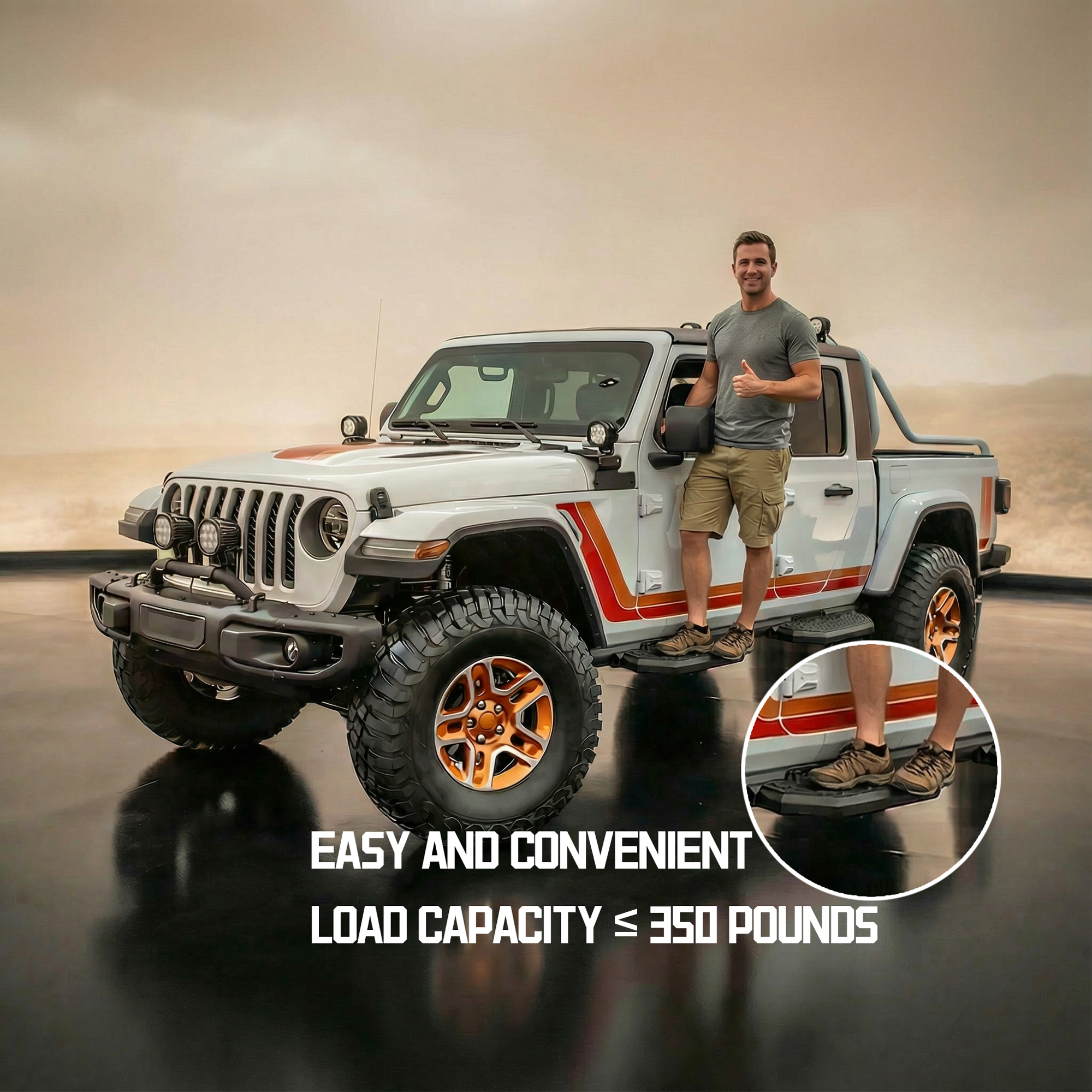 Running Boards For 2018-2025Jeep Wrangler JL / 20-26 Jeep Gladiator JT 4 Doors — foto 5