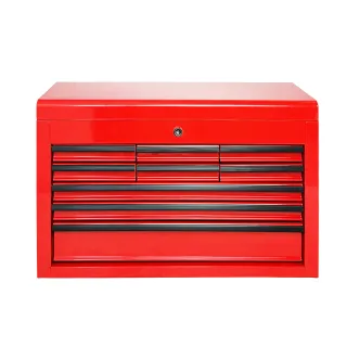 Heavy Duty Metal Tool Box, 24-inch, Portable Metal Tool Box with 9 Drawers, Small Tool Chest with EVA Liners, Ball Bearing Slide Drawers Locking & Powder Coated Finish, Multi-Funct