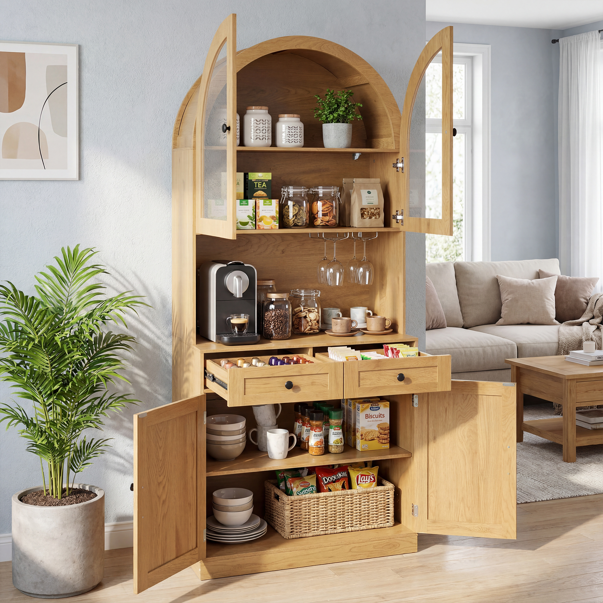 Arched Pantry Cabinet, picture 2 of 5
