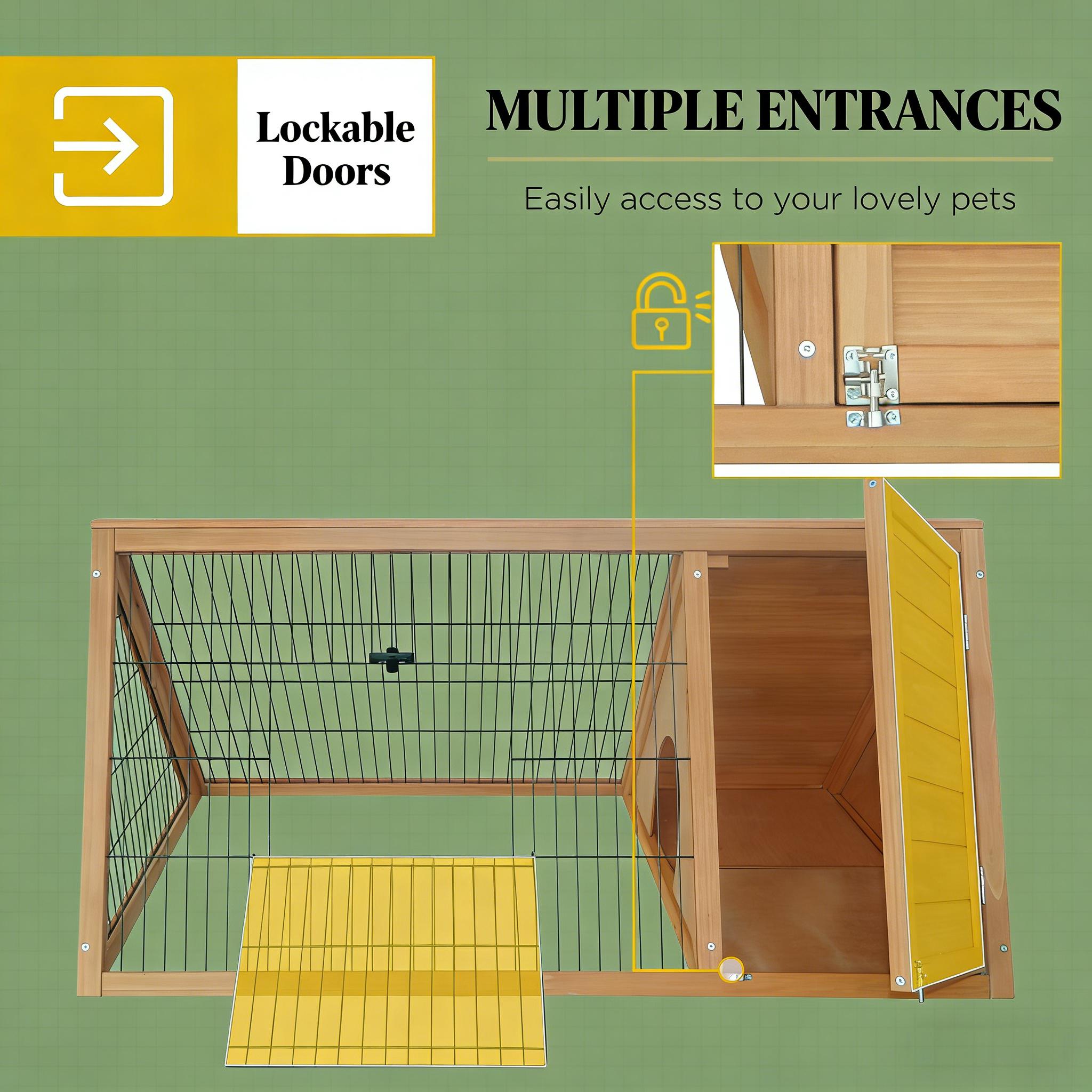 A-Frame Wooden Pet House,Small Animal Cage Rabbit Hutch — image 1