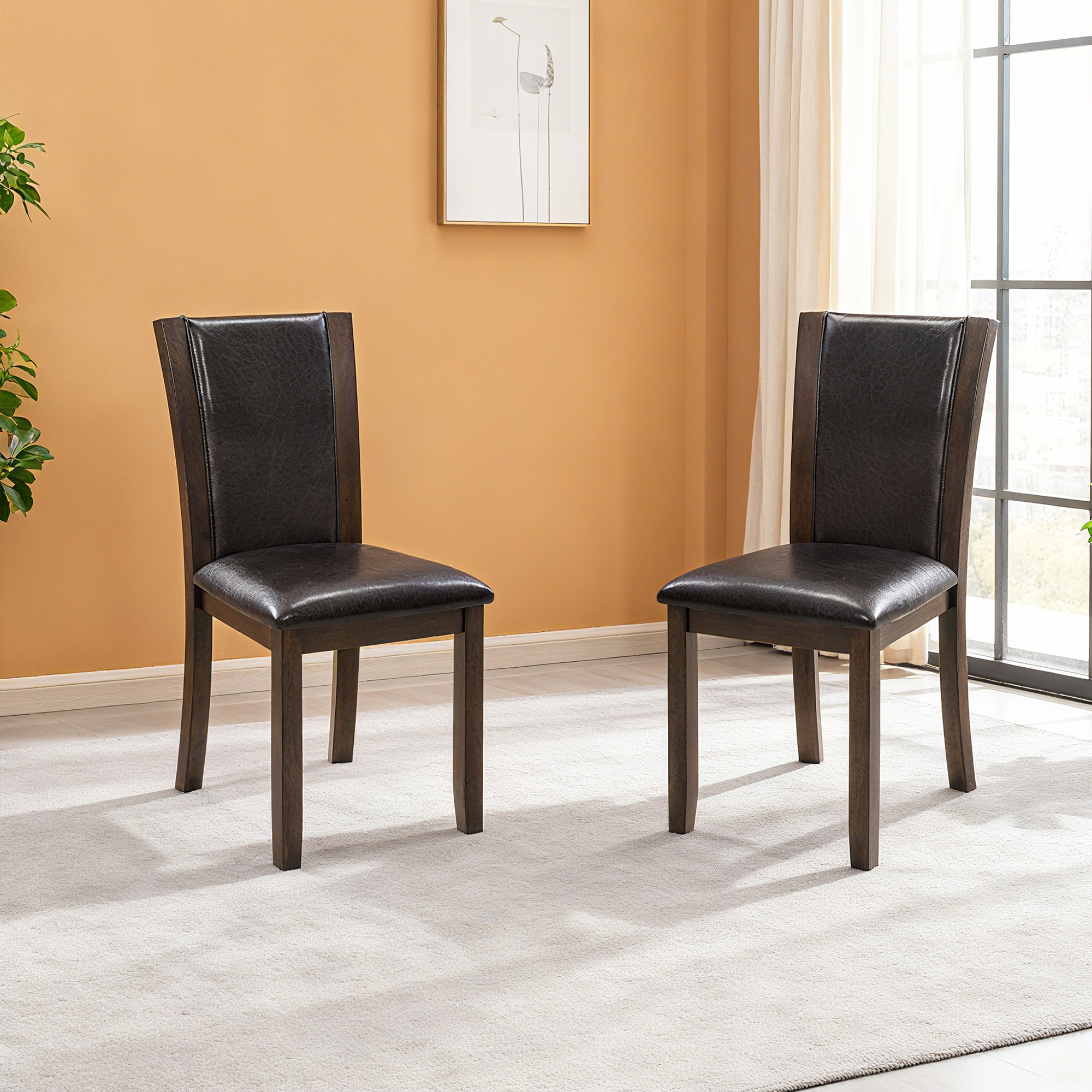Wooden Dining Chairs Set of 4, picture 3 of 4