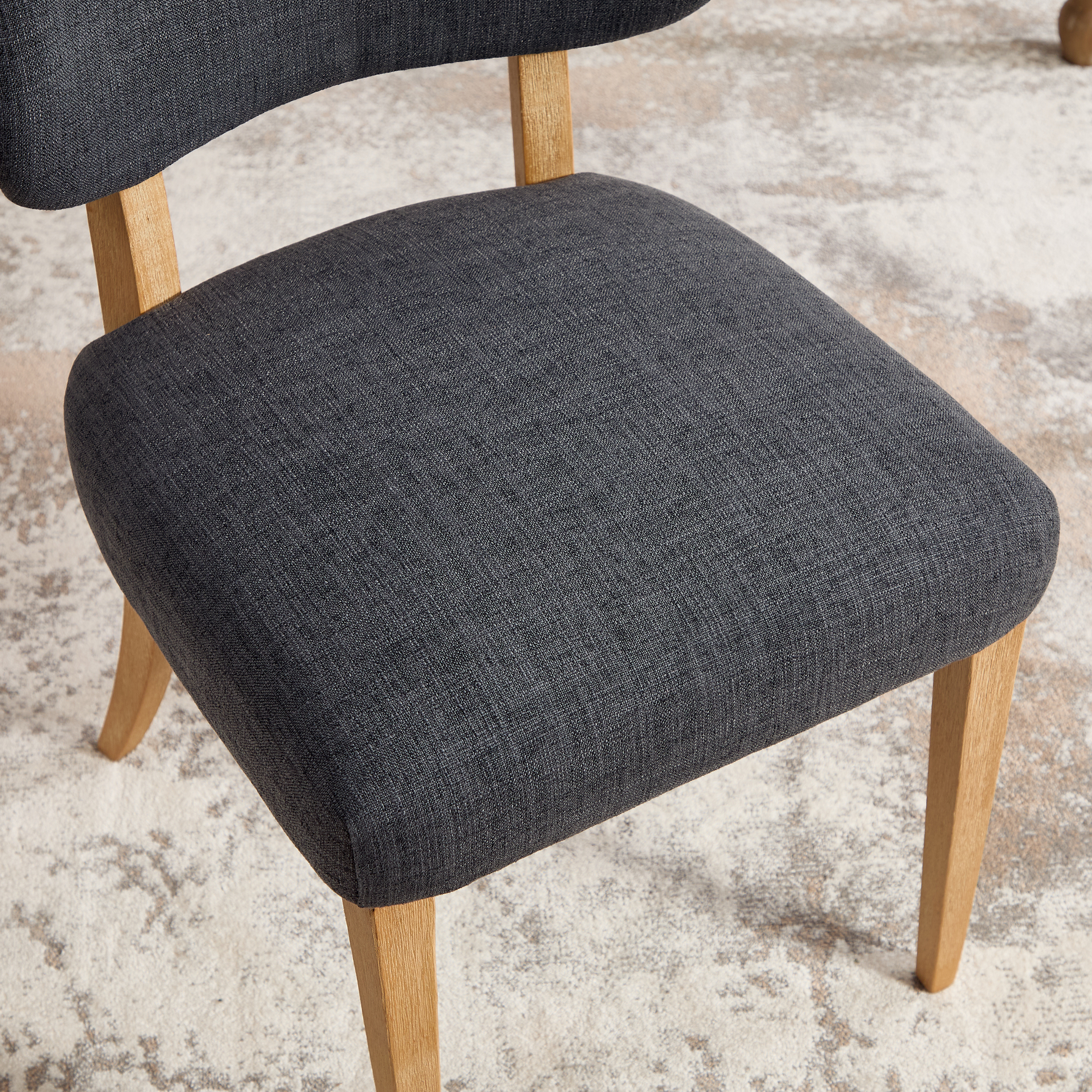 Wooden Dining Chairs Set of 2, Modern Fabric Upholstered Dining Room Chair Kitchen Chairs, Farmhouse Dinner Chair for Kitchen Dining Room 6