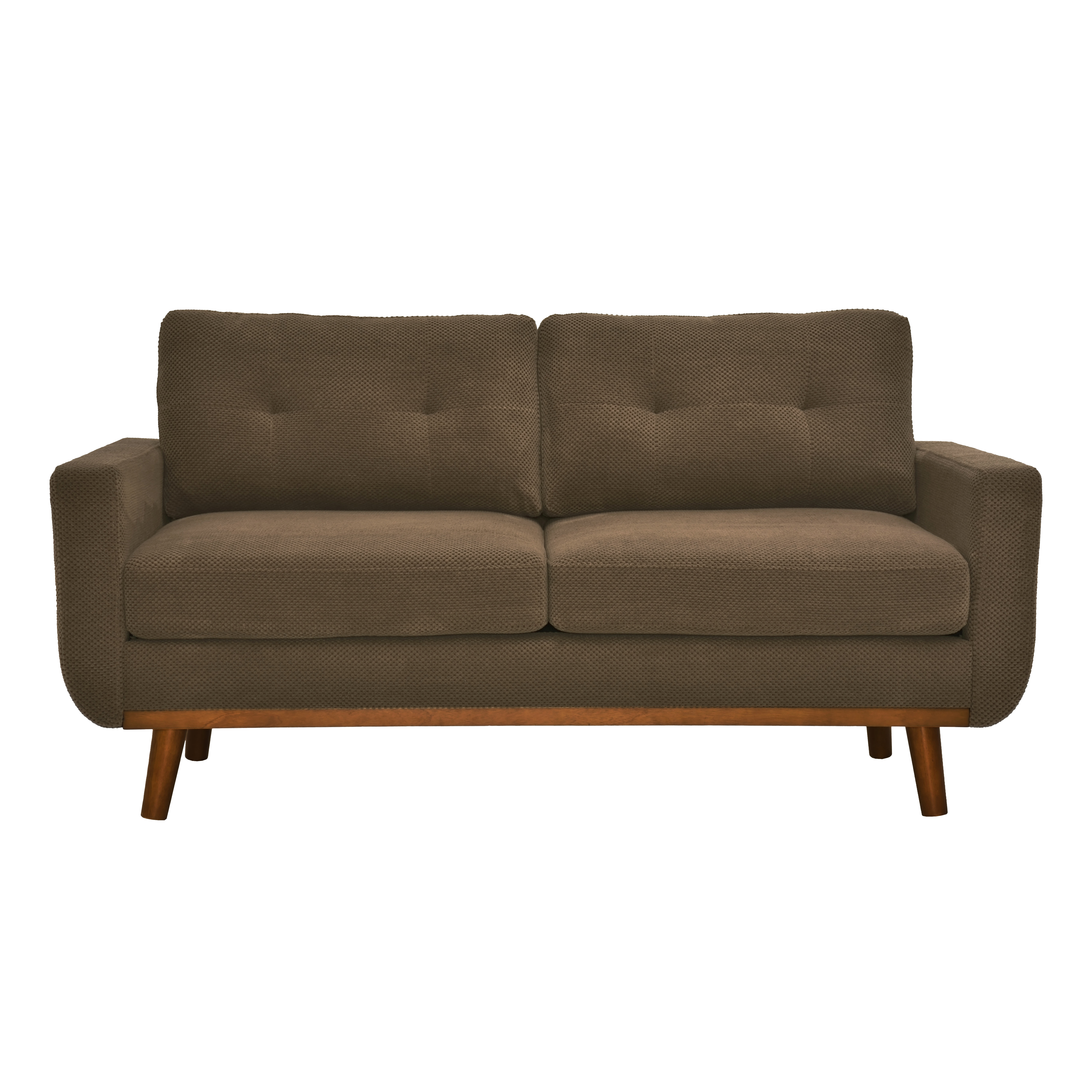 65-inch Modern Minimalist Two-Seater Sofa, featuring  nubby upholstery and solid wood legs — foto 7