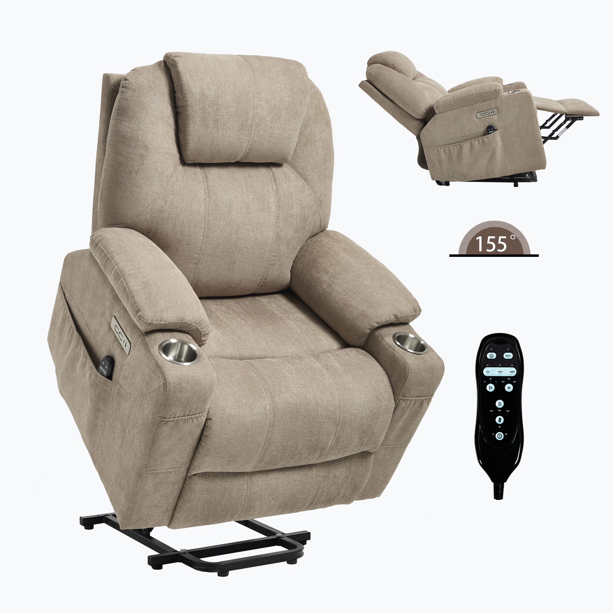 Polyester Power Lift Recliner Chair, picture 4 of 5