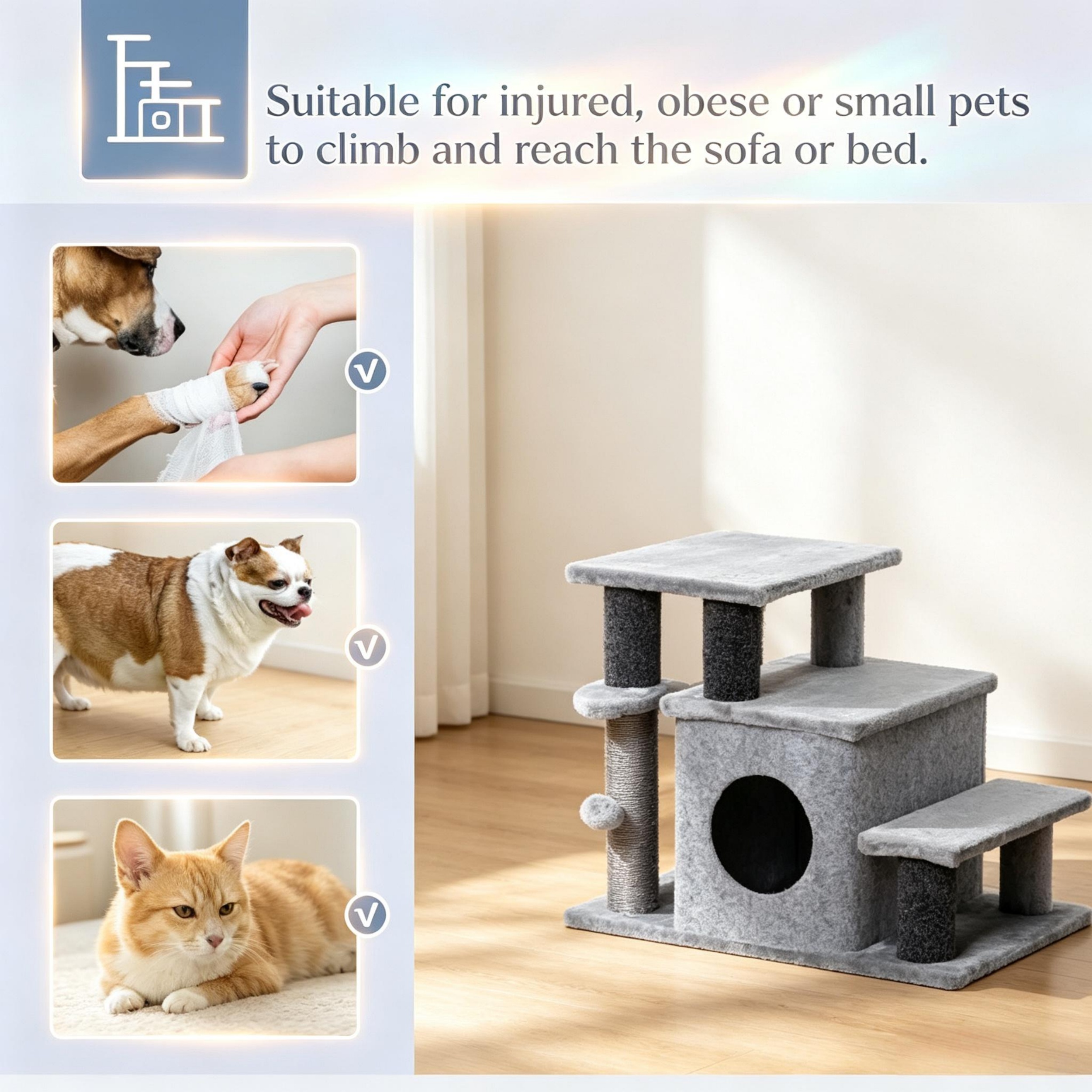 Chic Multi-Level Cat Tree with Scratching Posts and Cozy Condo,Cat Activity Center,Deluxe Cat Scratching Post Tower — image 1