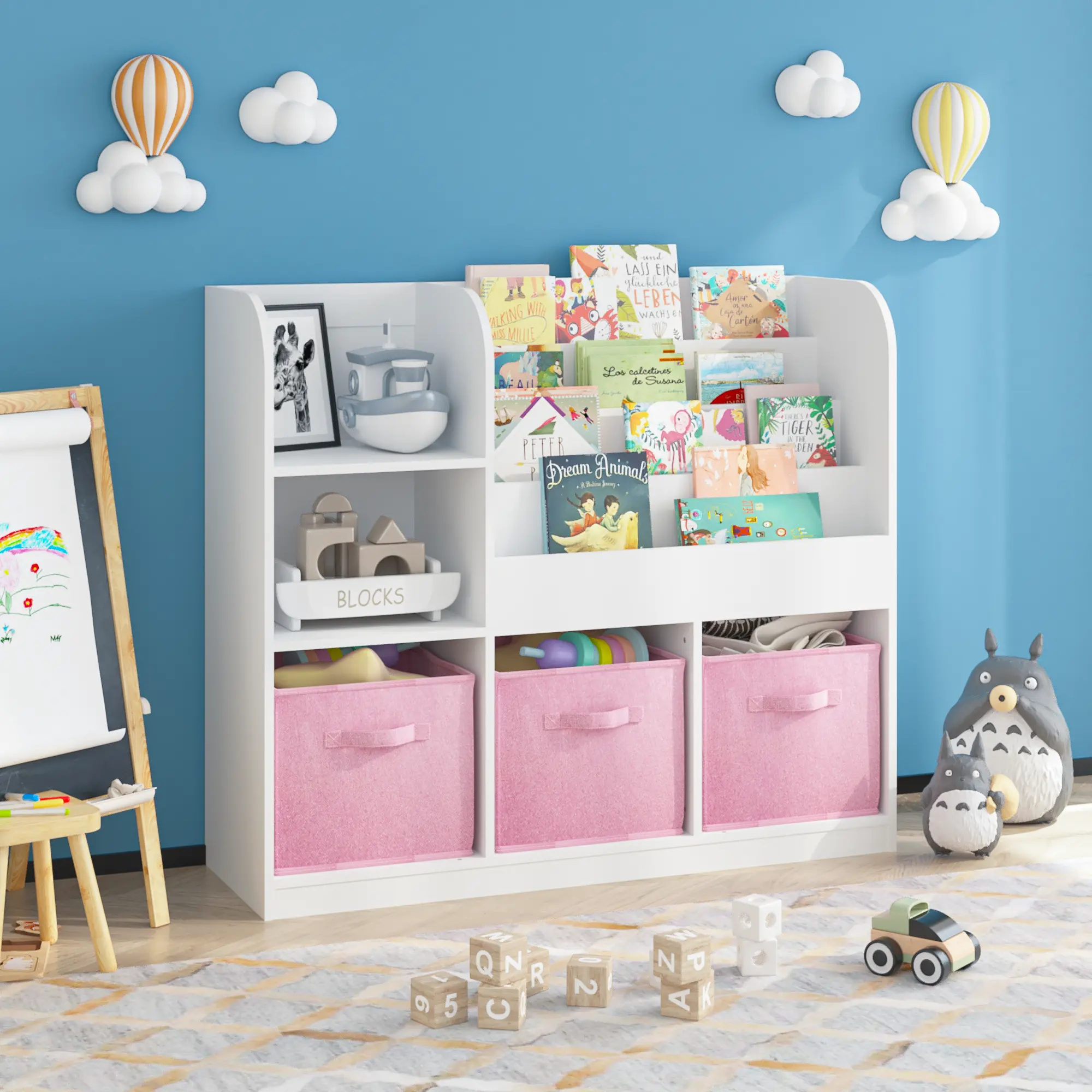 Kids Bookcase and Bookshelf, Multifunctional