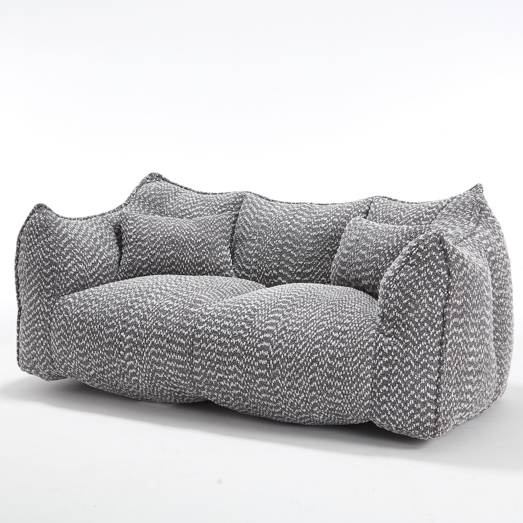 Soft beanbag chair with high resilience foam core for two people. The comfortable square recliner sofa is ideal for family members and friends engaged in games, reading, watching TV — foto 2