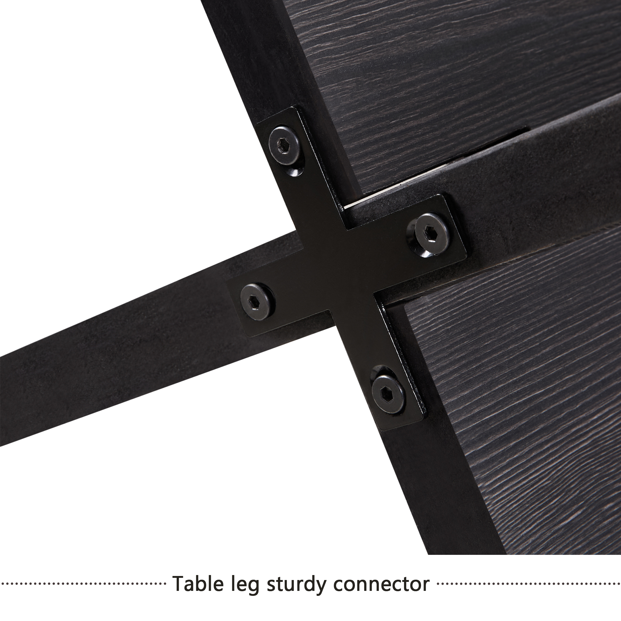 Modern Round Dining Table for 4, Farmhouse 47.3 inch Round Dining Table for Kitchen, Dining Room, Living Room, Antique Black 7