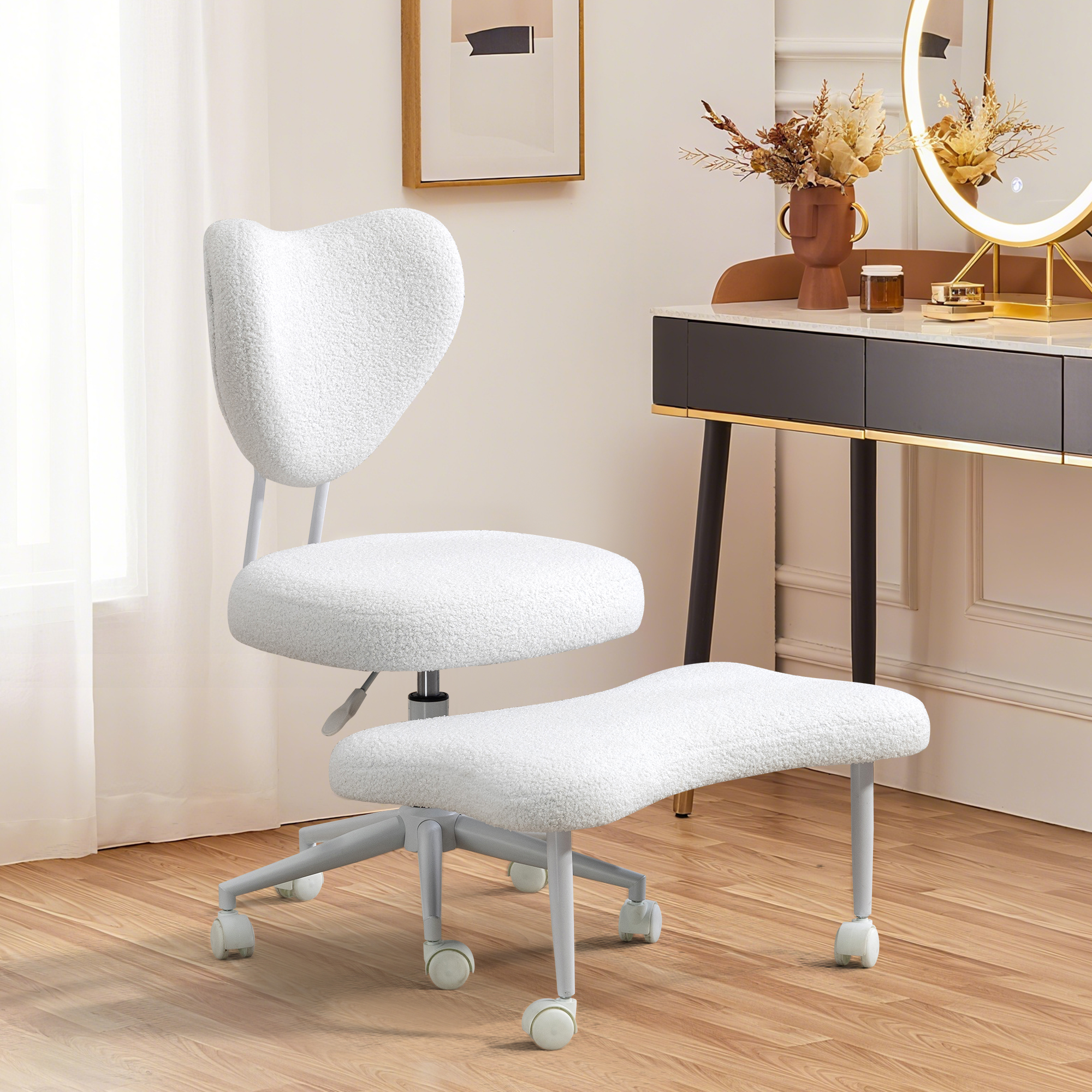 Meditation chair, an ergonomic cross-legged seating chair with lumbar…
