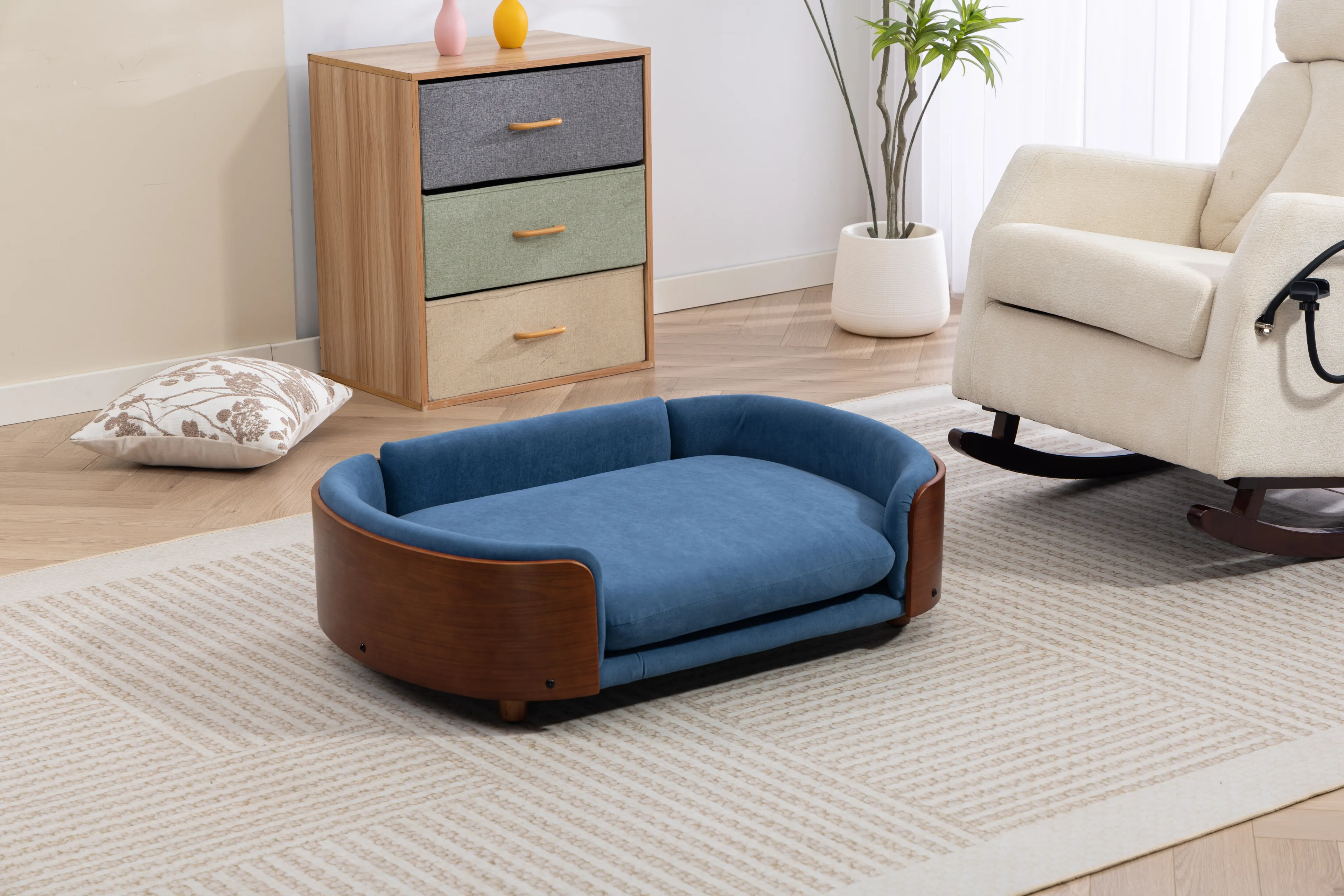 Scandinavian style Elevated Dog Bed Pet Sofa