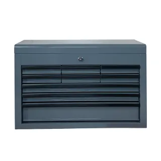 Heavy Duty Metal Tool Box, 24-inch, Portable Metal Tool Box with 9 Drawers, Small Tool Chest with EVA Liners, Ball Bearing Slide Drawers Locking & Powder Coated Finish, Multi-Funct