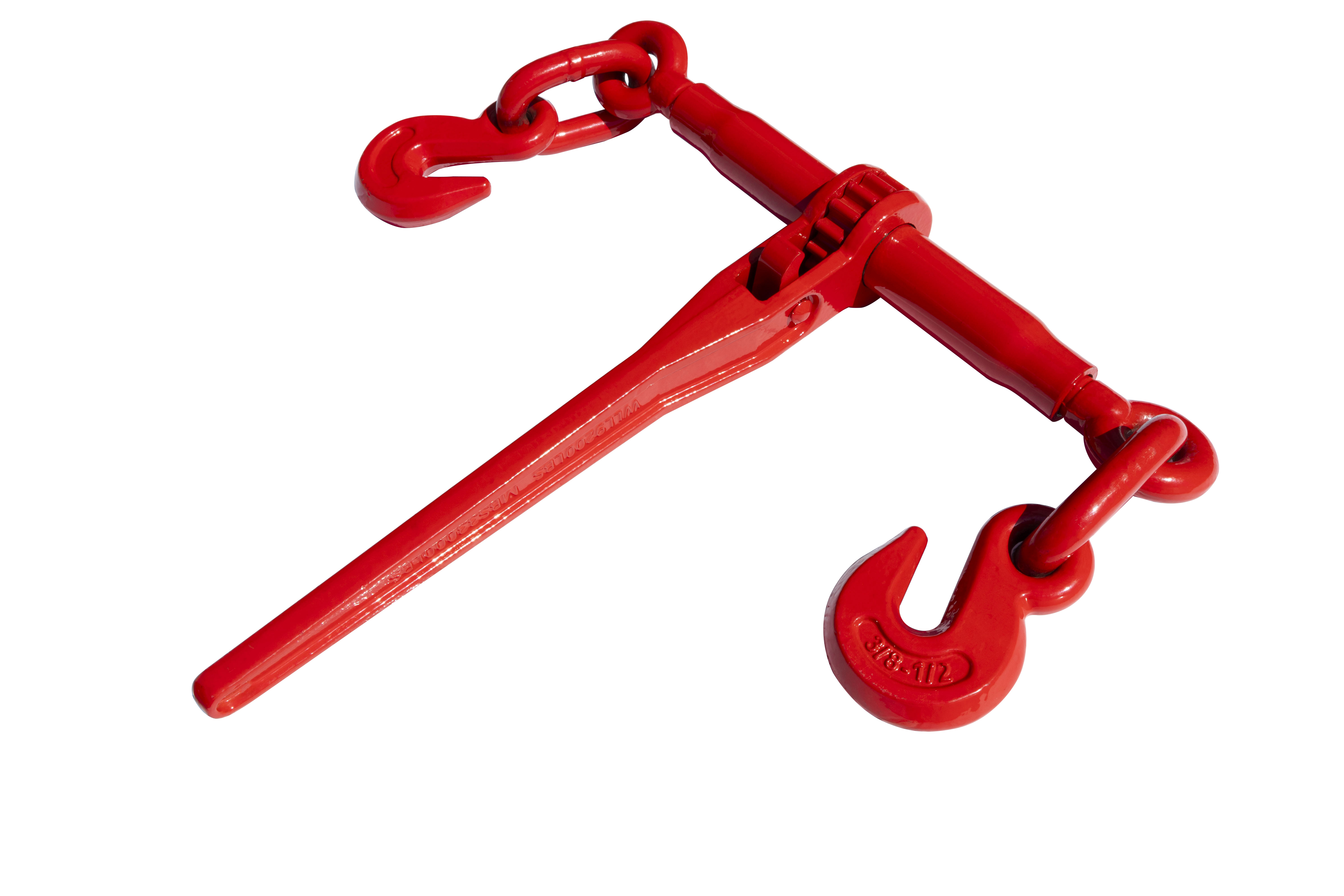 Ratchet tensioner with chain, cargo securing device - 3/8" G80 Tow Chain Bridle with Hooks, 14FT Heavy Duty Alloy Steel Recovery Chain Sling — foto 11