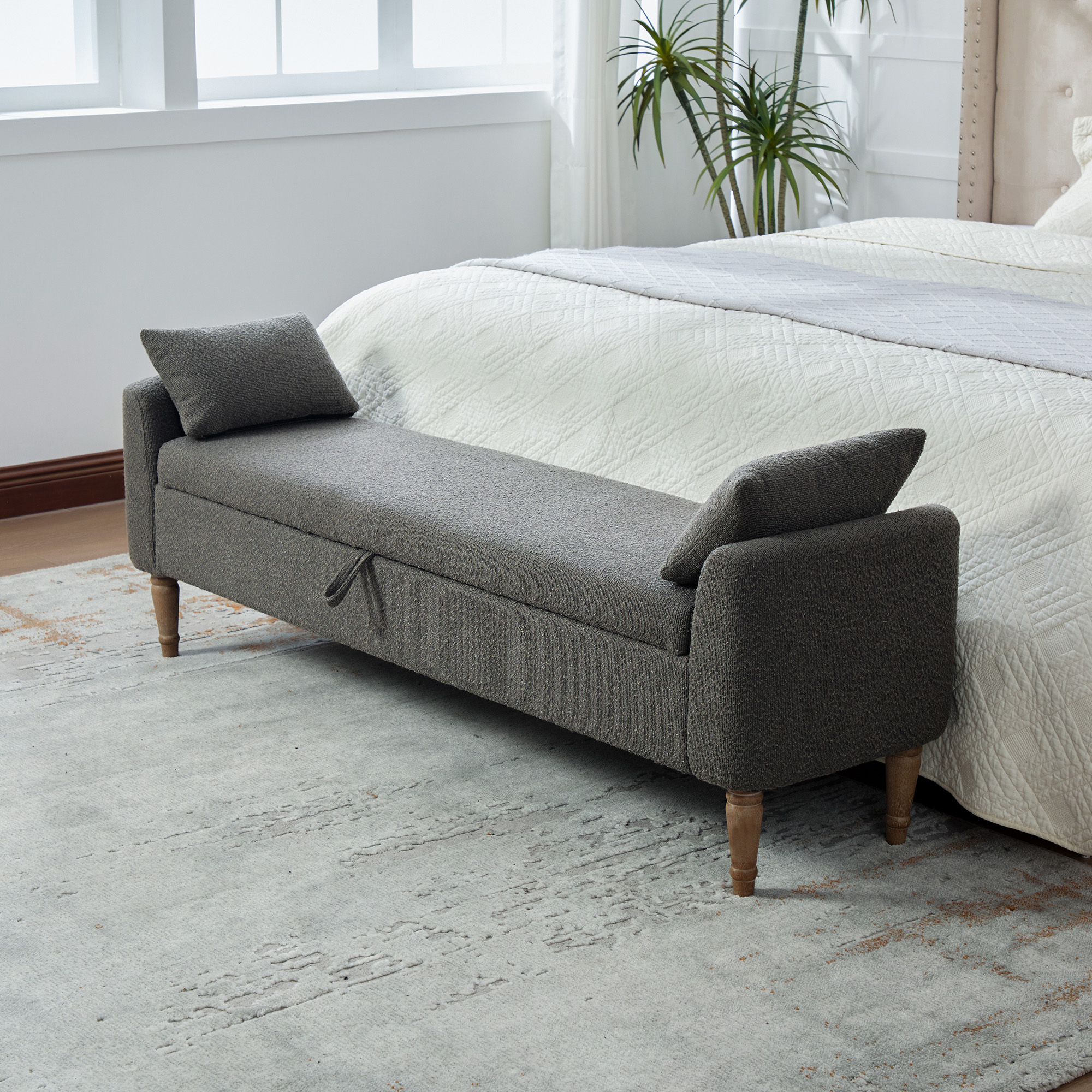 Upholstered Storage Bench, picture 2 of 5