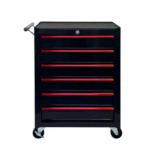 Rolling Metal Tool Chest with 6 Drawers, 20" 6-Drawer Tool Chest Cabinet with Ball Bearing Drawer Slides, Steel Tool Storage Box Organizer  -BLACK