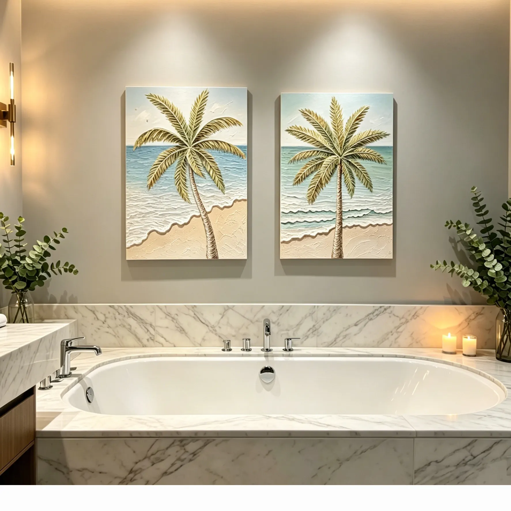 24x30 Set of 2 Palm Tree Wall