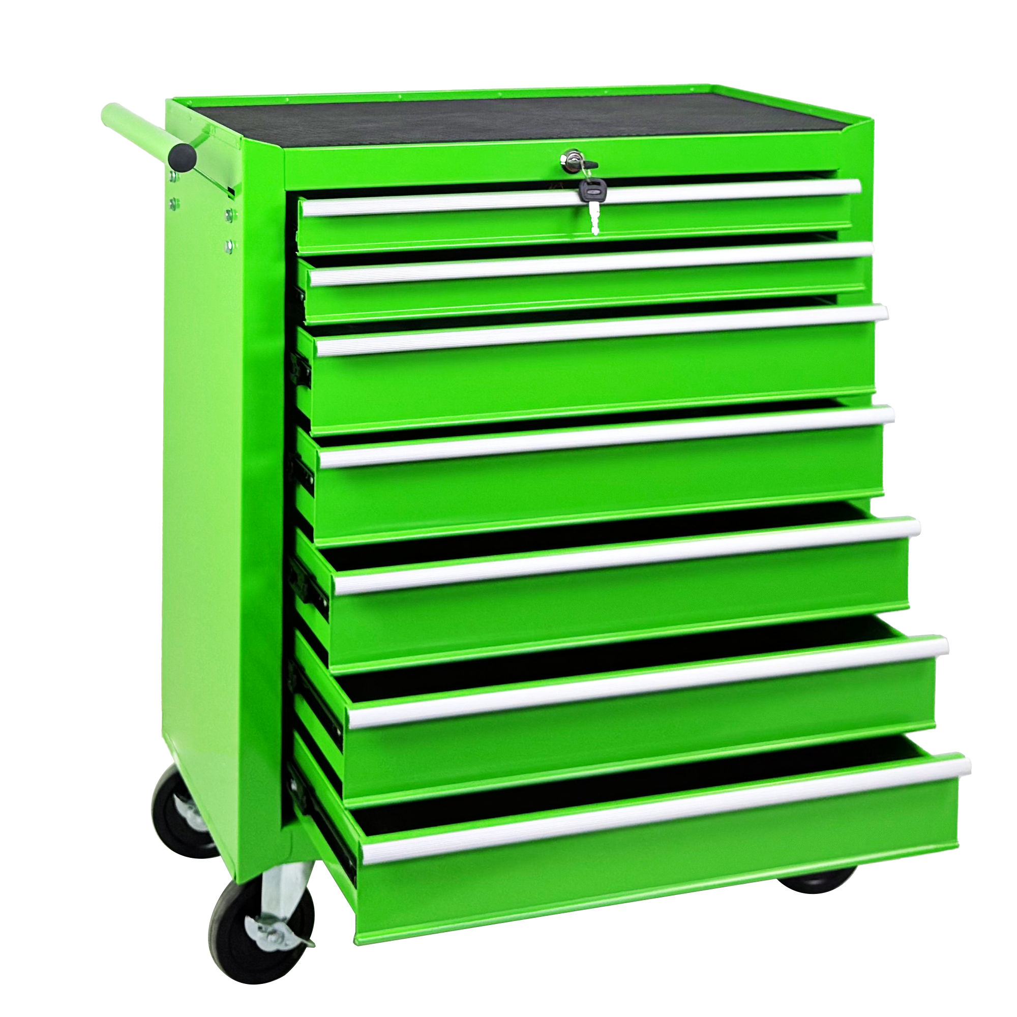 Rolling Tool Chest with 7-Drawer Tool Box with Wheels Multifunctional Tool Cart Mechanic Tool Storage Cabinet for Garage, Warehouse, Workshop, Repair Shop -GREEN
