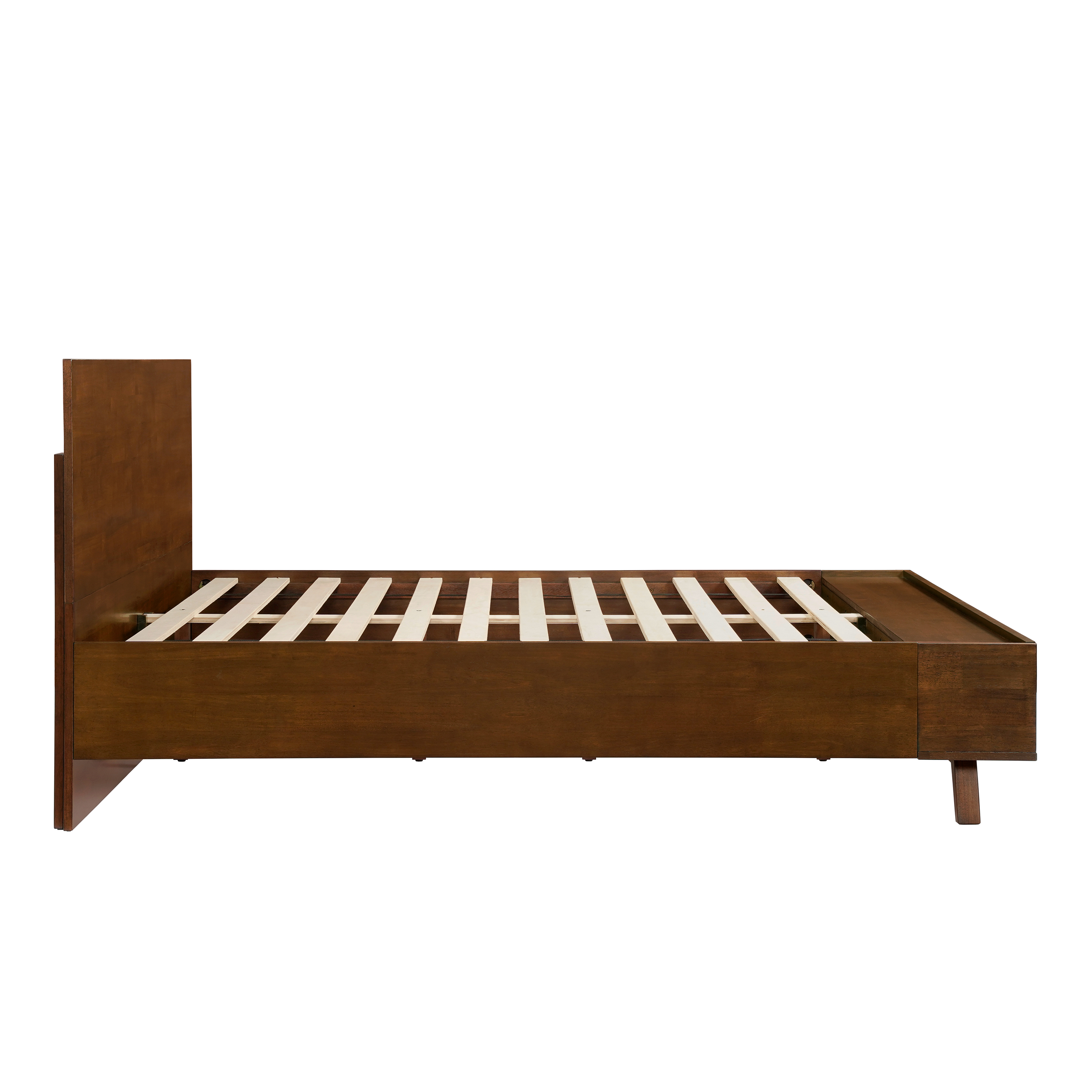 Walnut Platform Bed Frame, picture 2 of 5