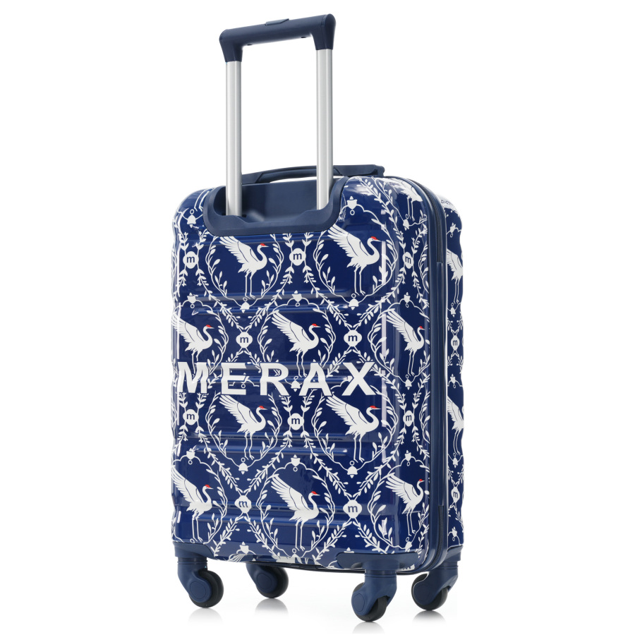 Luggage Set of 3, 20-inch with USB Port, Airline Certified Carry-on Luggage , ABS+PC Hard Shell Luggage with Spinner Wheels,Indigo Swan