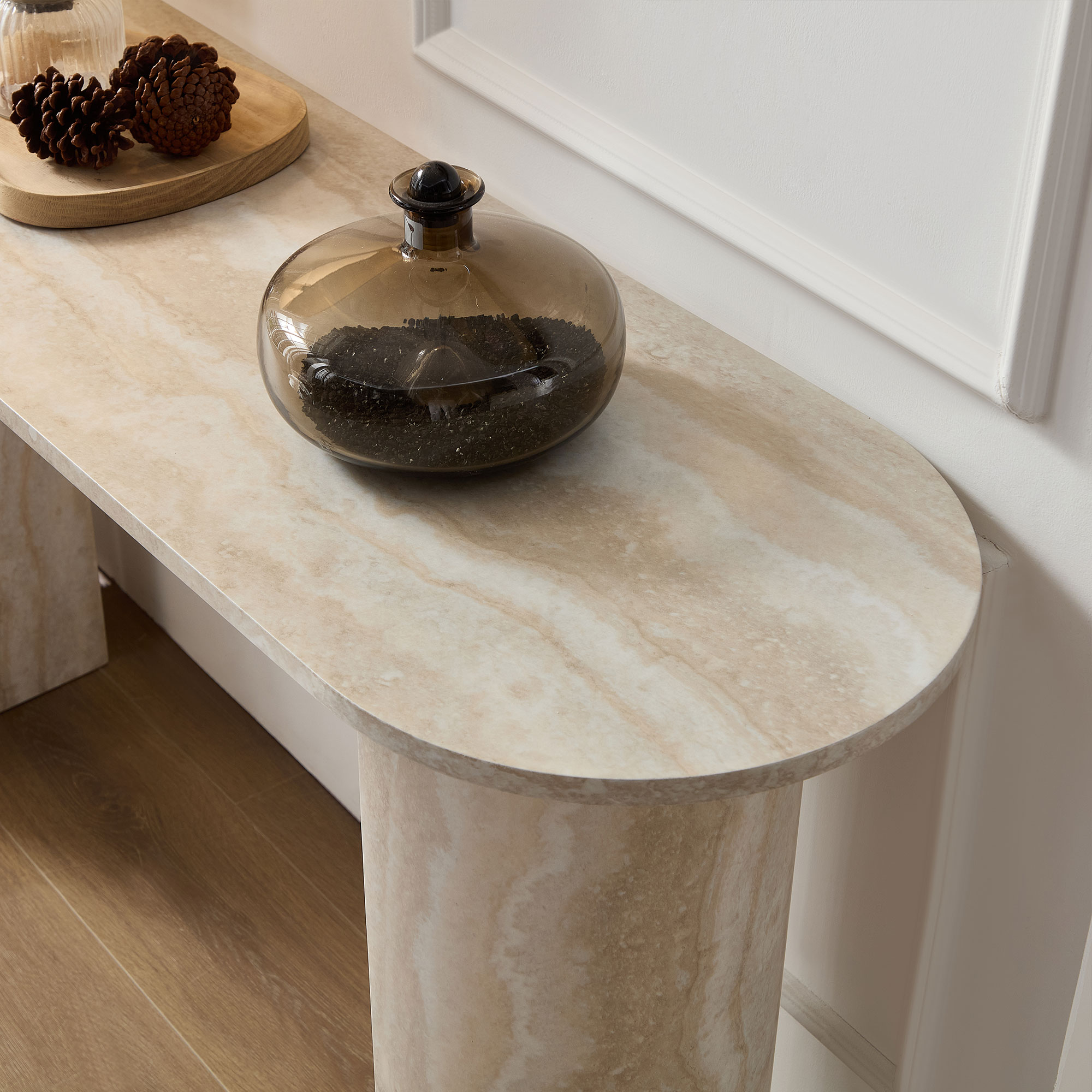 Faux Marble Console Table, picture 3 of 4