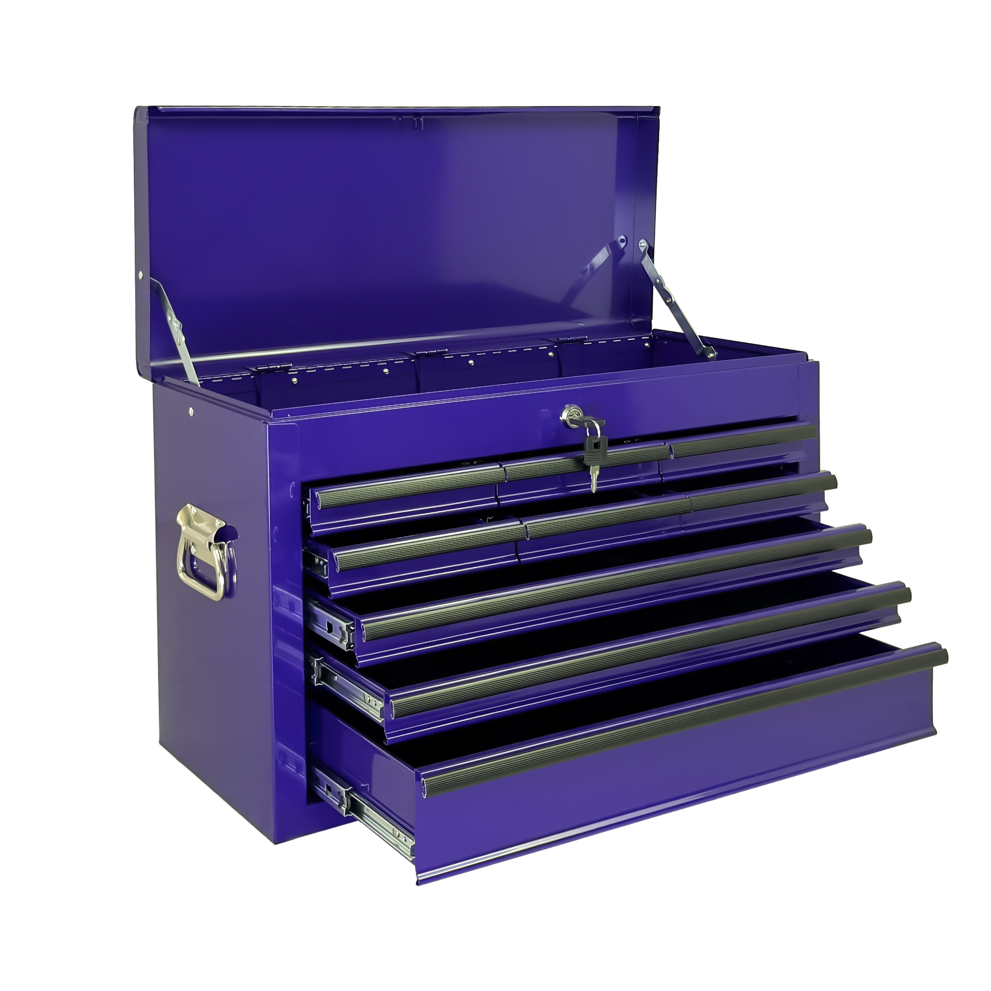 Heavy Duty Metal Tool Box, 24-inch, Portable Metal Tool Box with 9 Drawers, Small Tool Chest with EVA Liners, Ball Bearing Slide Drawers Locking & Powder Coated Finish, Multi-Function Tool Organizer — foto 7