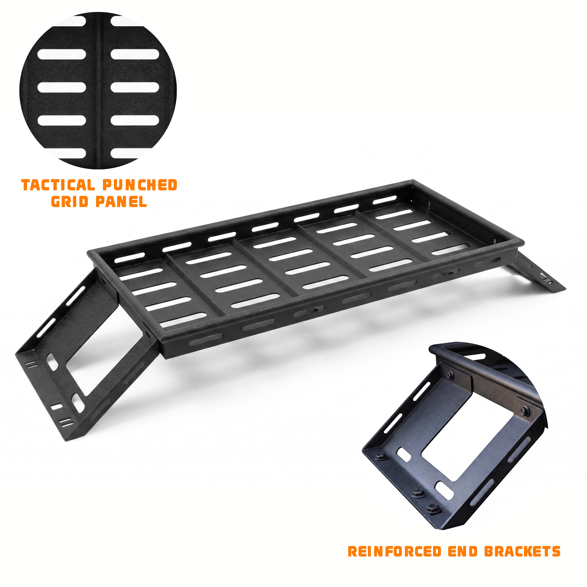 Black Rear Trunk Cargo Rack Basket Tray For 2007-2026 Jeep Wrangler JK JL Unlimited 4-Door (Exclude Sky One-Touch Power Top) Hardtop Heavy Duty Steel Interior Storage — foto 7