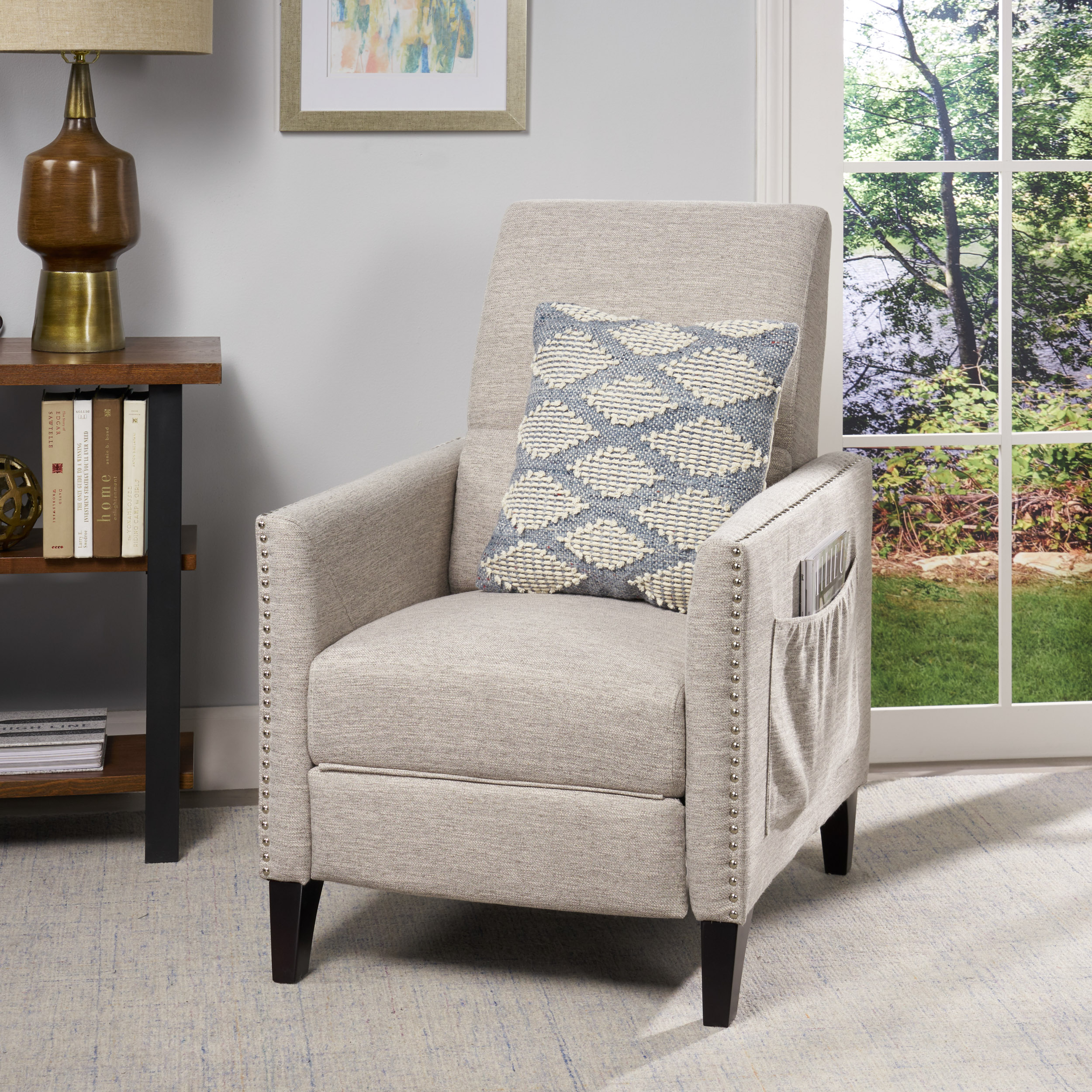 Fabric Pushback Recliner Chair, picture 3 of 4