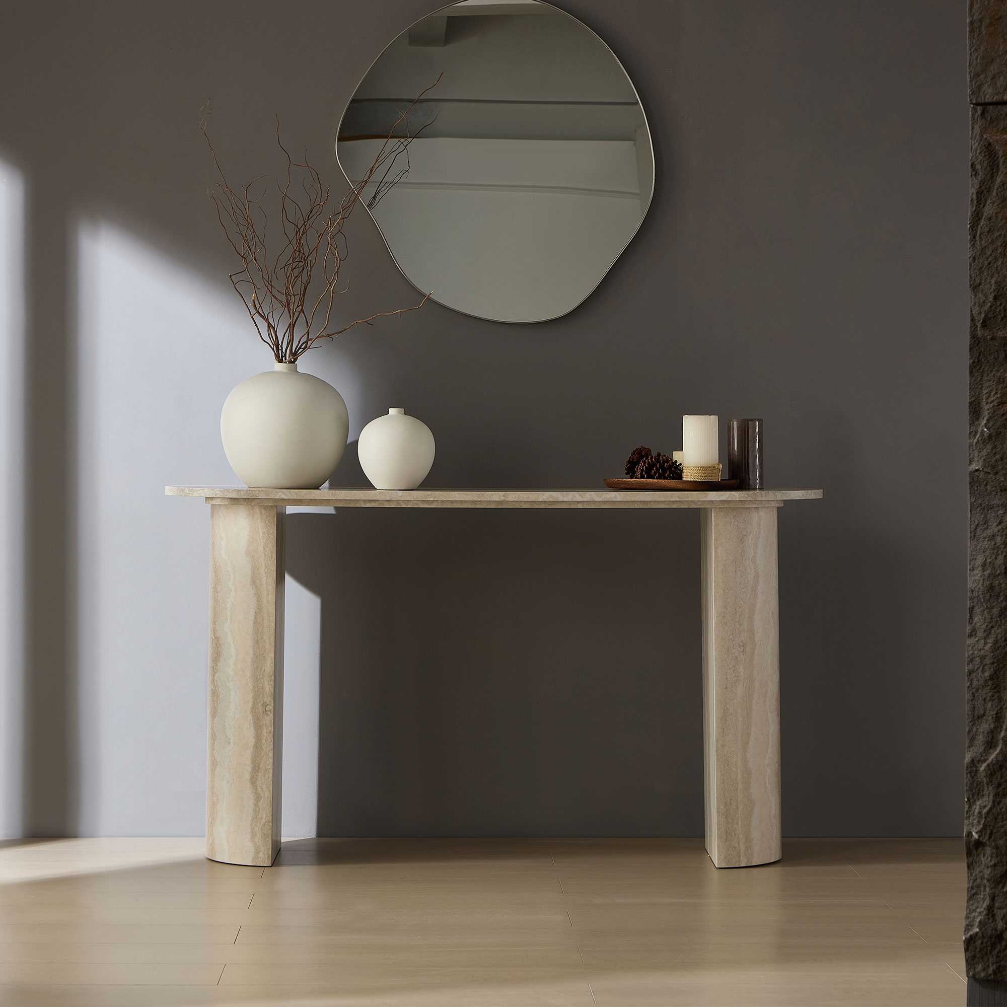 Faux Marble Console Table, picture 2 of 4