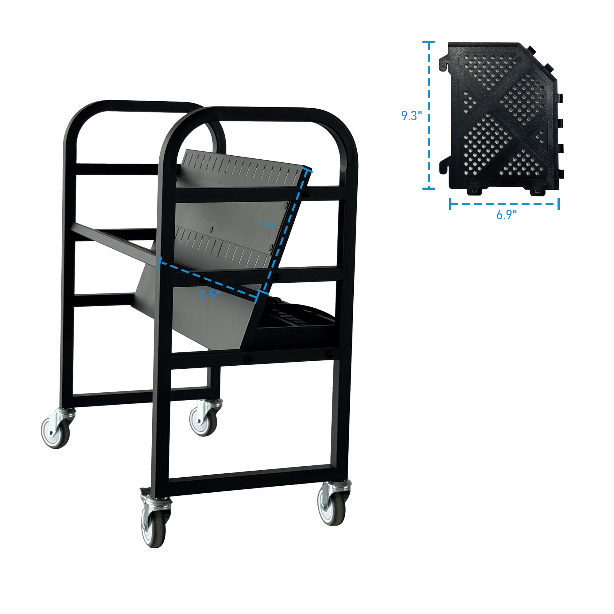 16-Device Mobile Open School Charging Cart Station for Ipads, Chromebooks, Tablets and Laptops Computer with Power Strip Included, Assembly Required — foto 14
