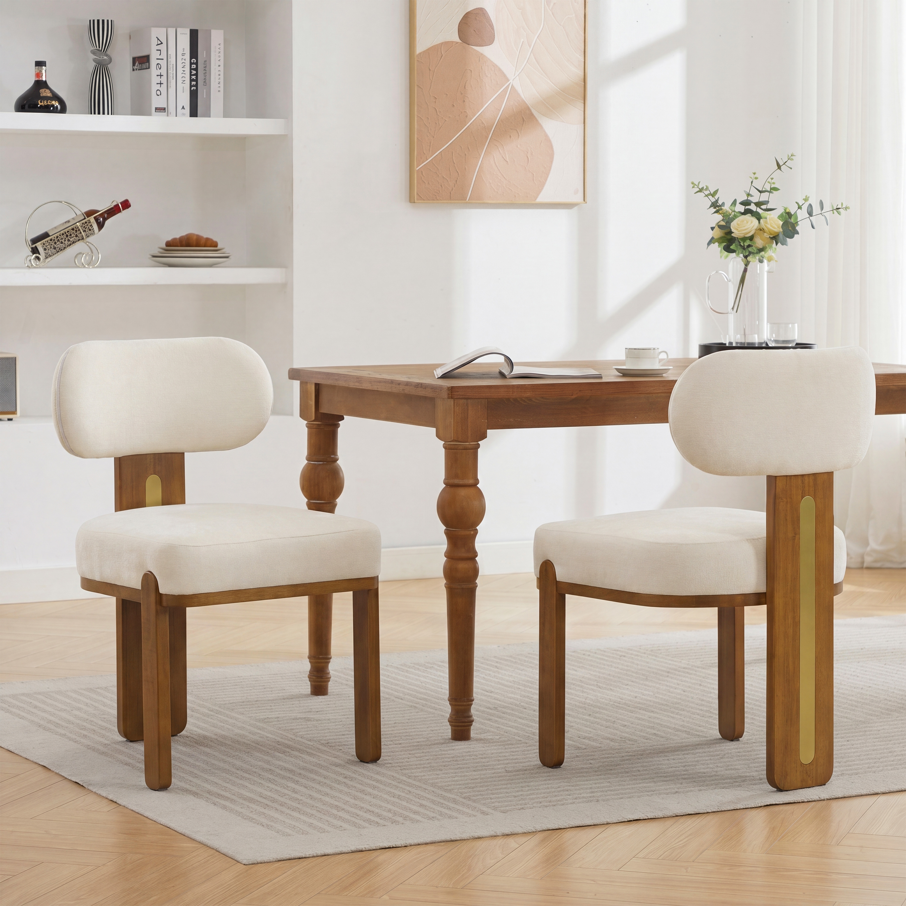 Round Upholstered Dining Chairs