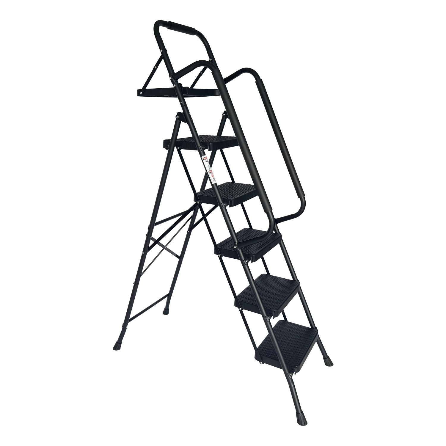 Step Ladder, Folding Step Stool with Wide Anti-Slip Pedal, Sturdy Steel Ladder, Convenient Handrail, Lightweight, Portable Steel Step Stool — foto 10