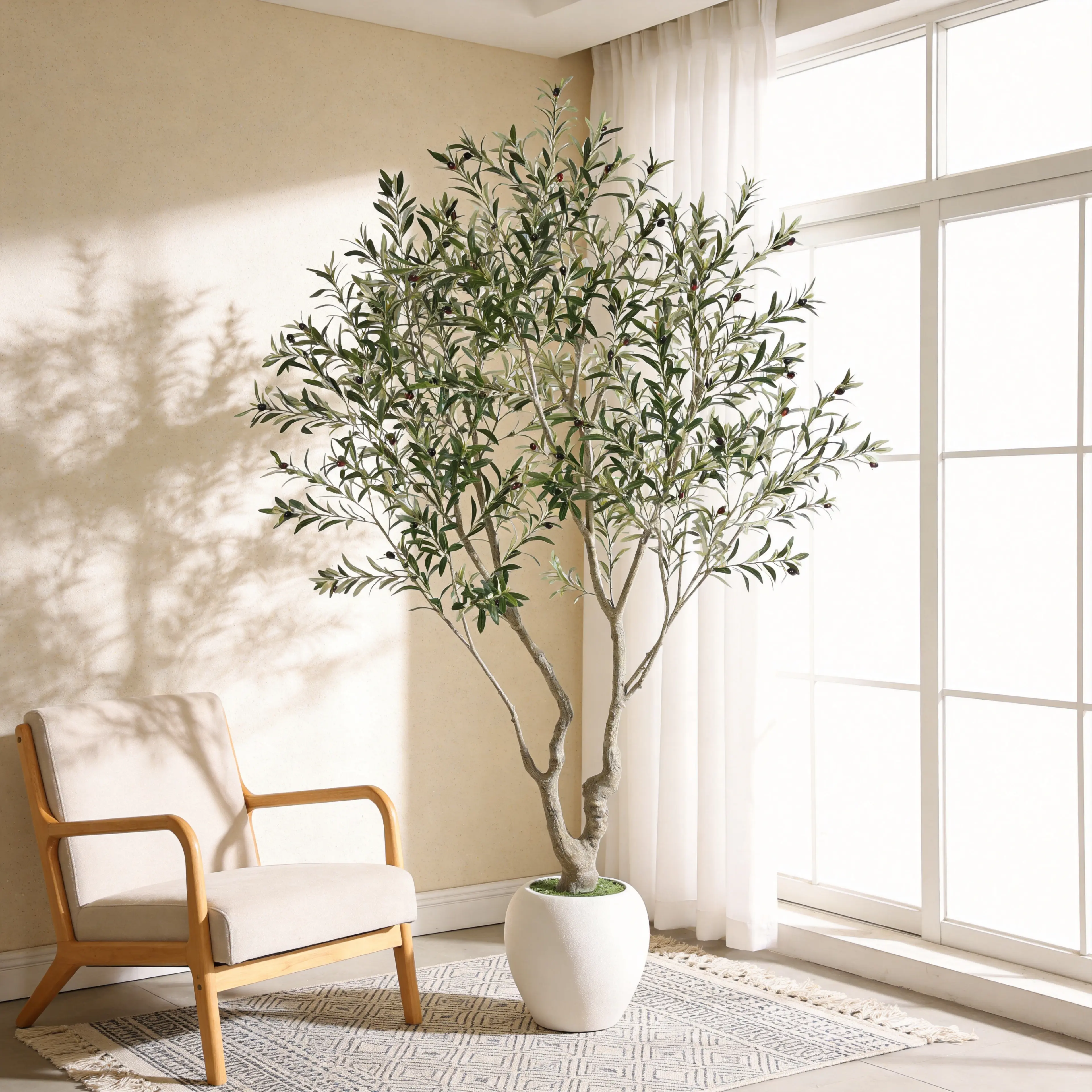 8FT Artificial Olive Tree