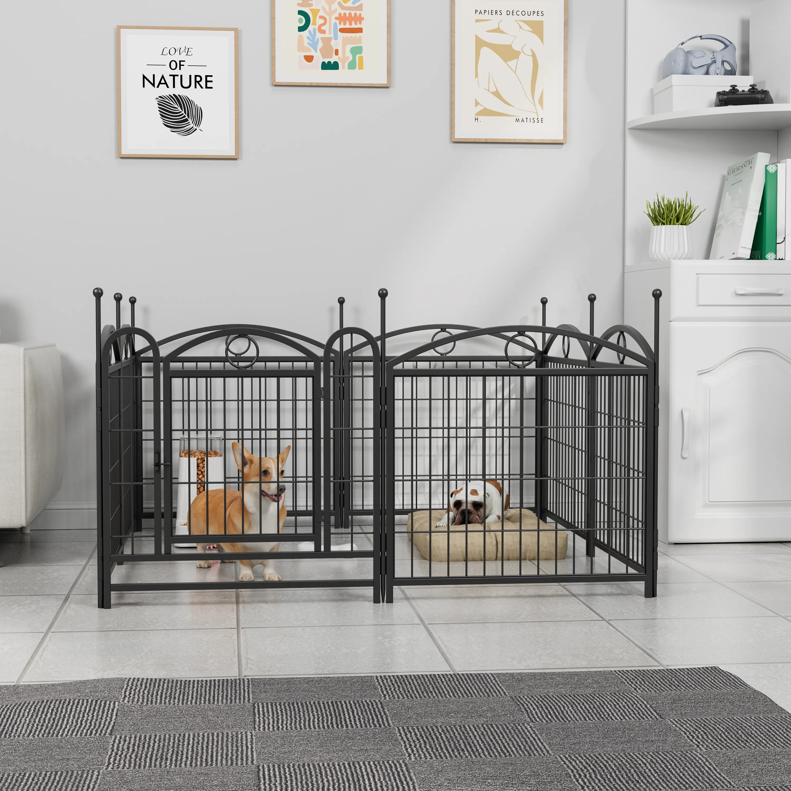 Dog Playpen Indoor 24 inch 8 Panels