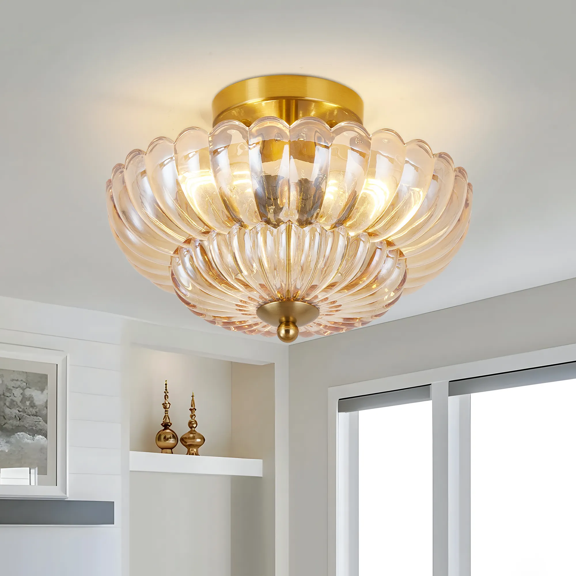 11.8 inch Semi Flush Mount Ceiling Light