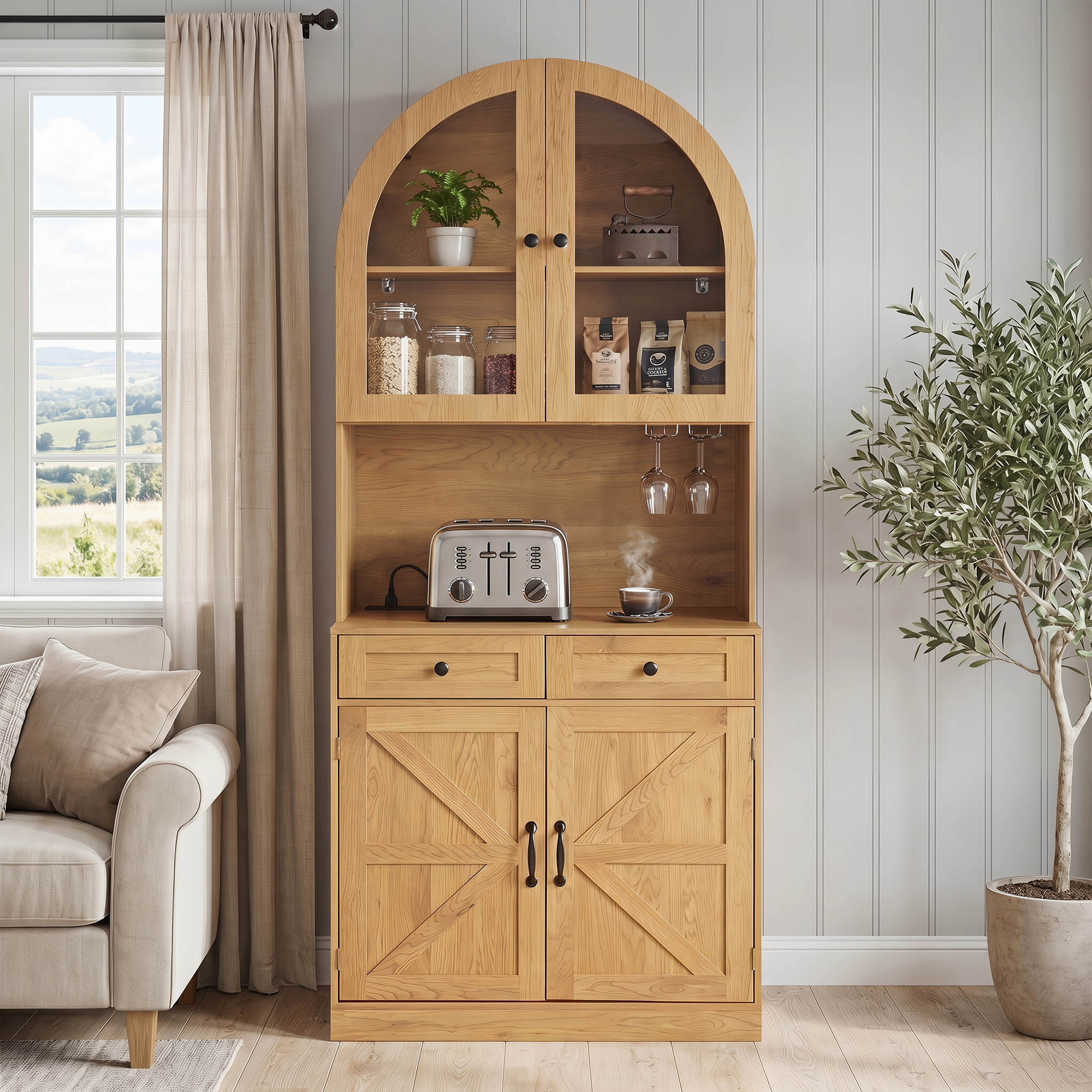 Arched Pantry Cabinet