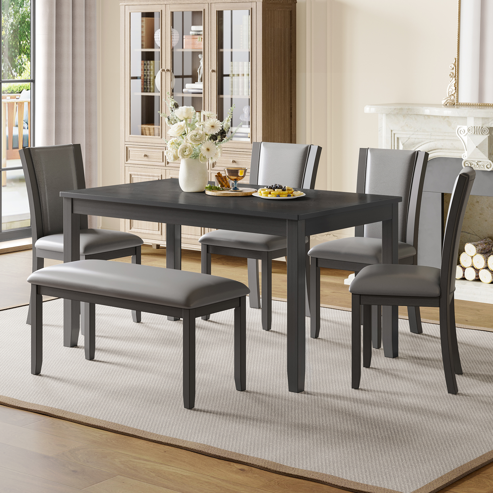 Upholstered Wooden Dining Chairs, picture 2 of 4