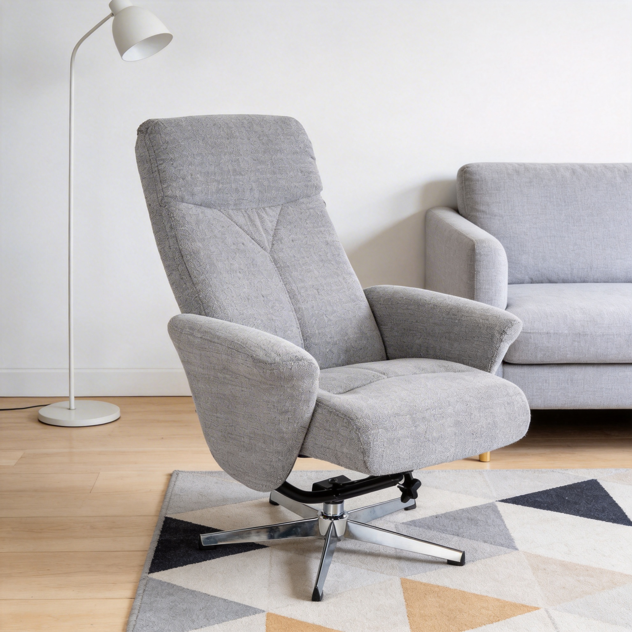 Chenille Swivel Recliner with Ottoman, picture 4 of 4
