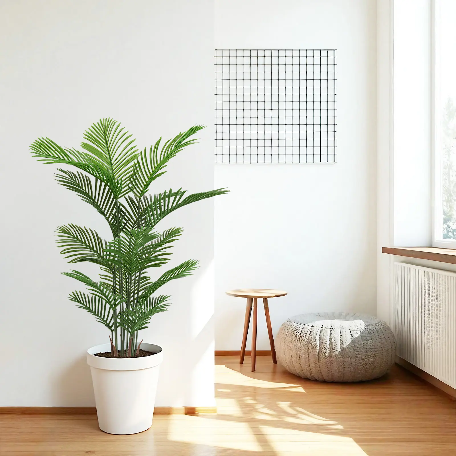 Artificial Areca Palm Plant, 5.2ft Tall Faux