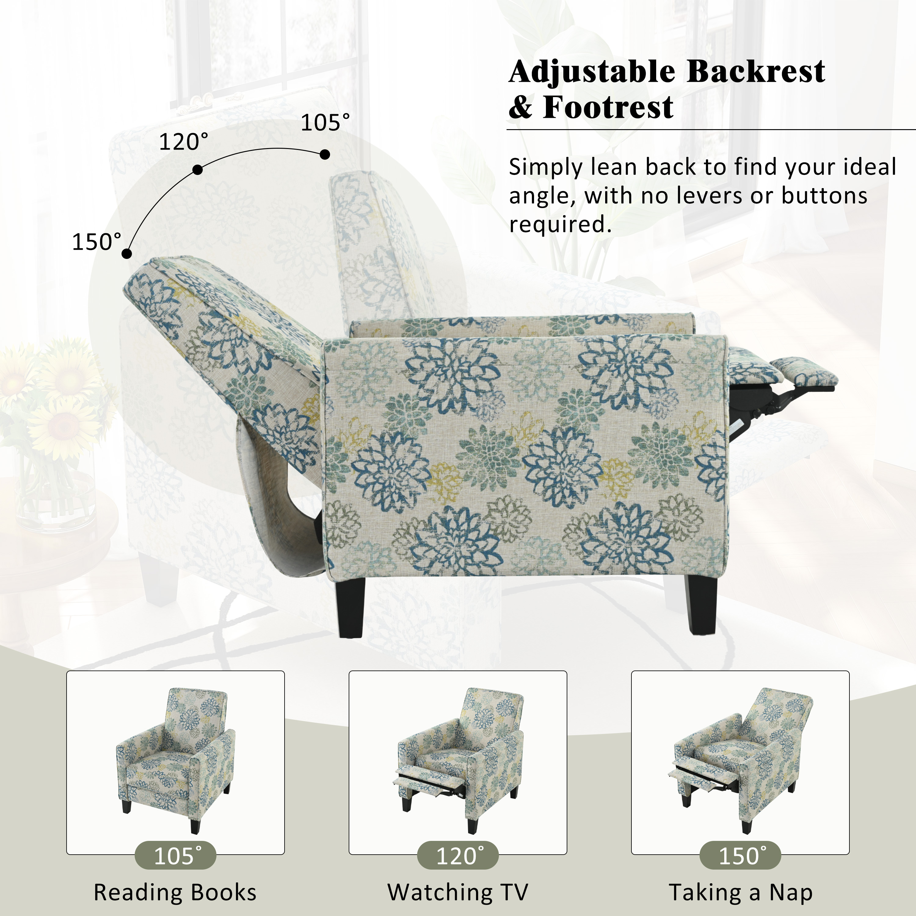 Push Back Recliner Chair, picture 4 of 4