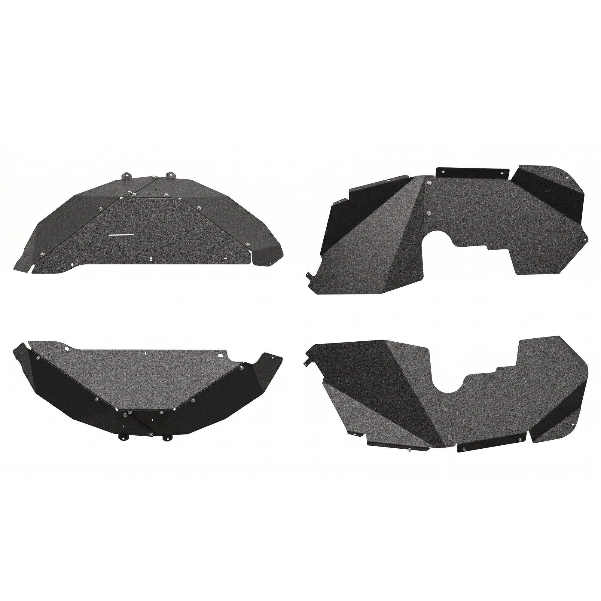 4PCS Black Front & Rear Inner Fender Liners Compatible with 2007-2018 Jeep Wrangler JK & JKU Unlimited  (2/4 Doors) Steel Fenders Flares   Four-piece pack product sizes vary see details — foto 2