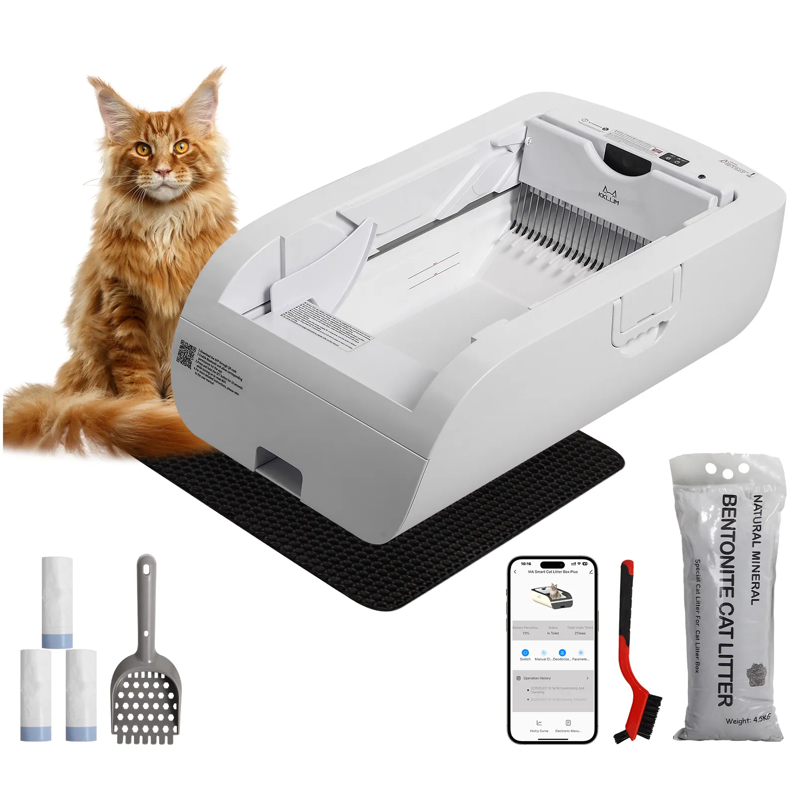 Smart Cat Litter Box Wide Opening