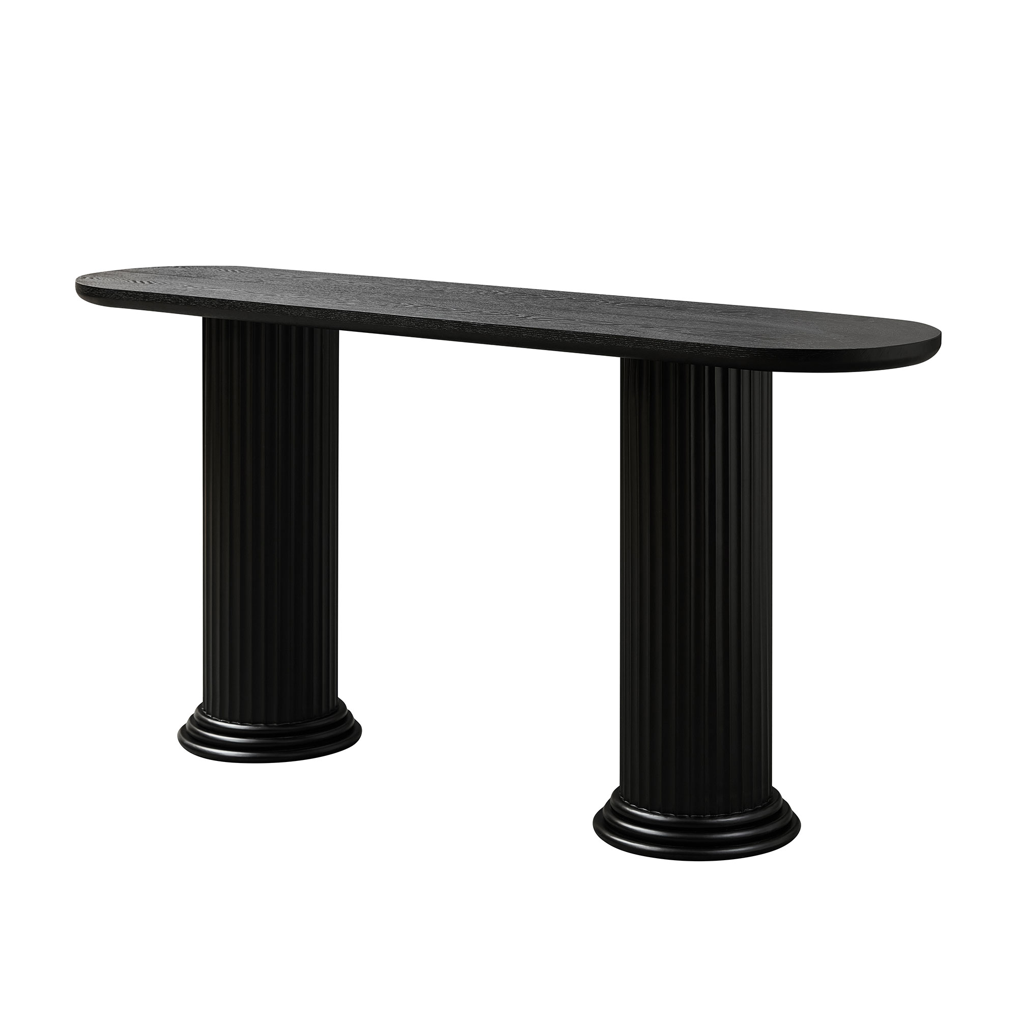 62.99 inch Modern Design Console Table with Roman-style Legs,MDF Entryway Table with Wood Venner for Living Room,Hallway — foto 7