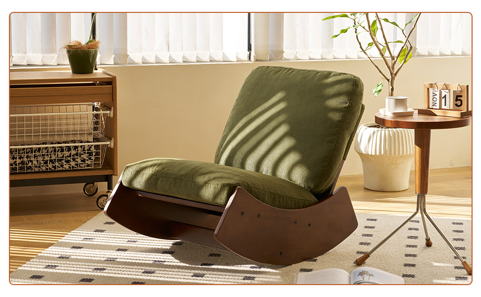 Upholstered Glider Rocking Chair, picture 1 of 5