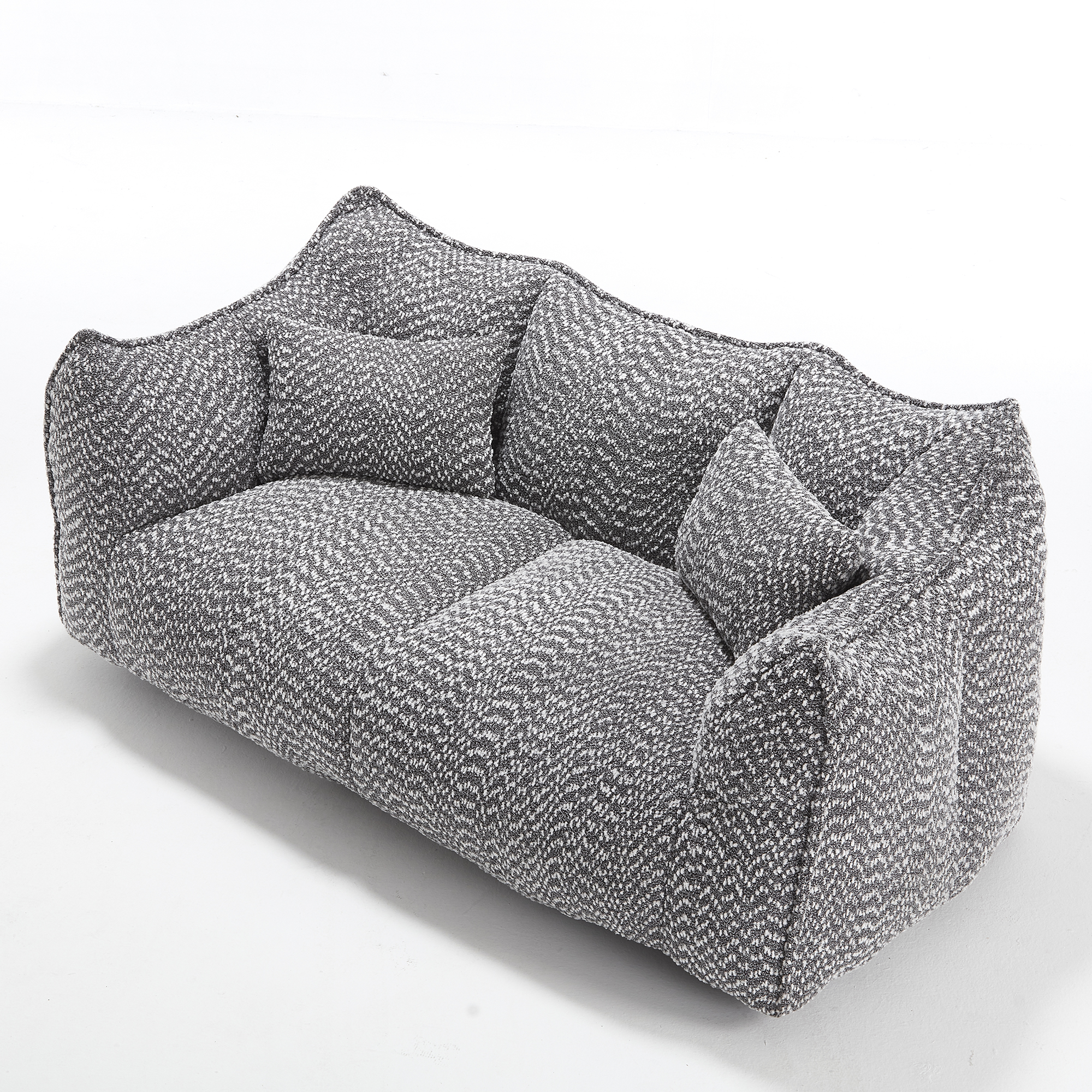 Soft beanbag chair with high resilience foam core for two people. The comfortable square recliner sofa is ideal for family members and friends engaged in games, reading, watching TV — foto 4