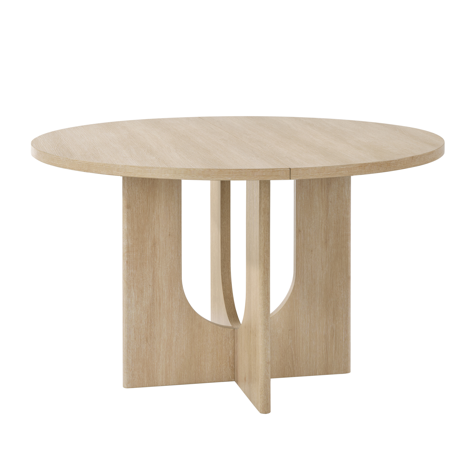 Modern Round Dining Table for 4, Farmhouse 47.3 inch Round Dining Table for Kitchen, Dining Room, Living Room, Light Oak 10