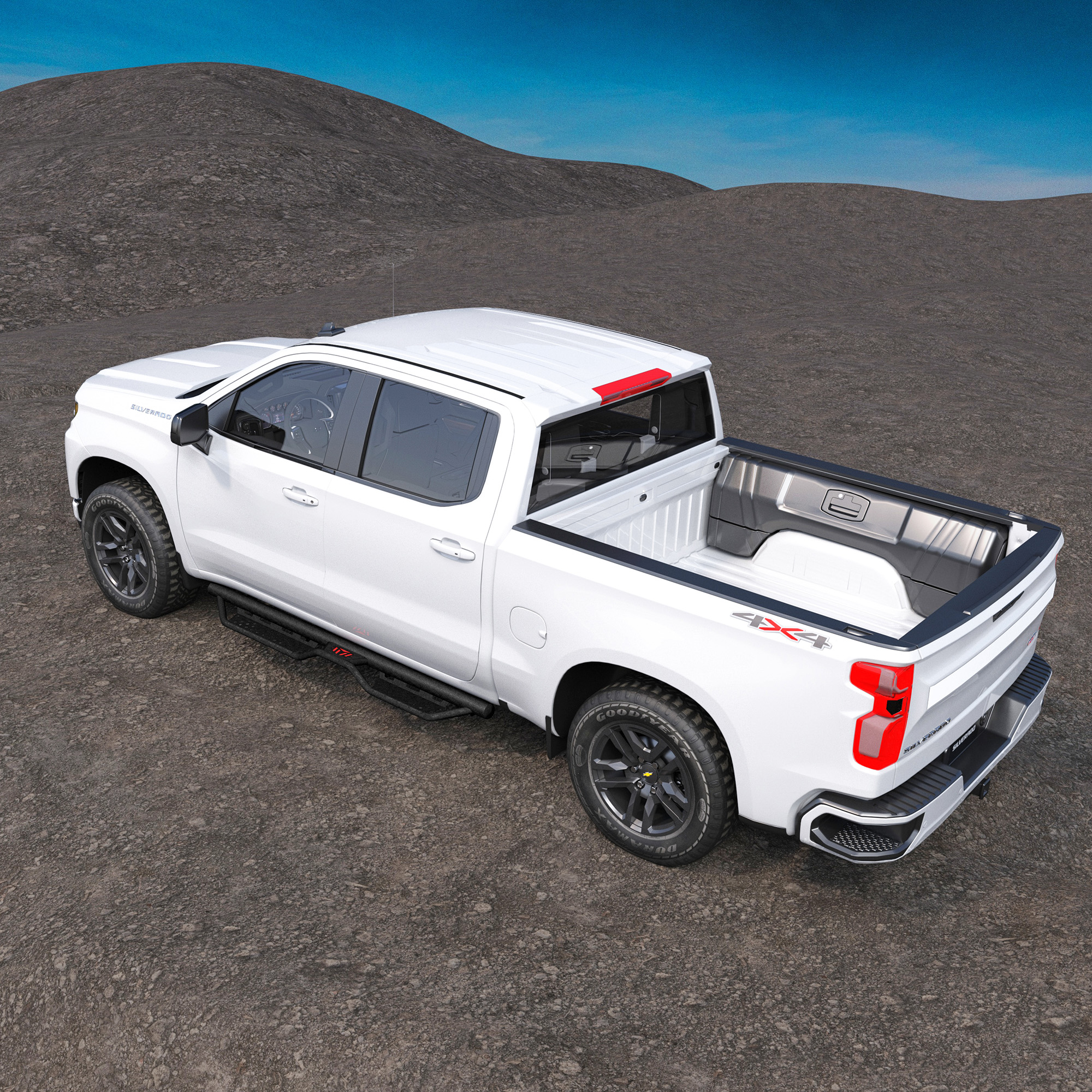 Cab Running Boards Compatible for 2019-2025 Chevy Silverado & GMC Sierra 1500/2020-2025 Chevrolet Silverado/GMC Sierra 2500 HD 3500 HD Crew Cab 2500HD/3500HD — foto 2