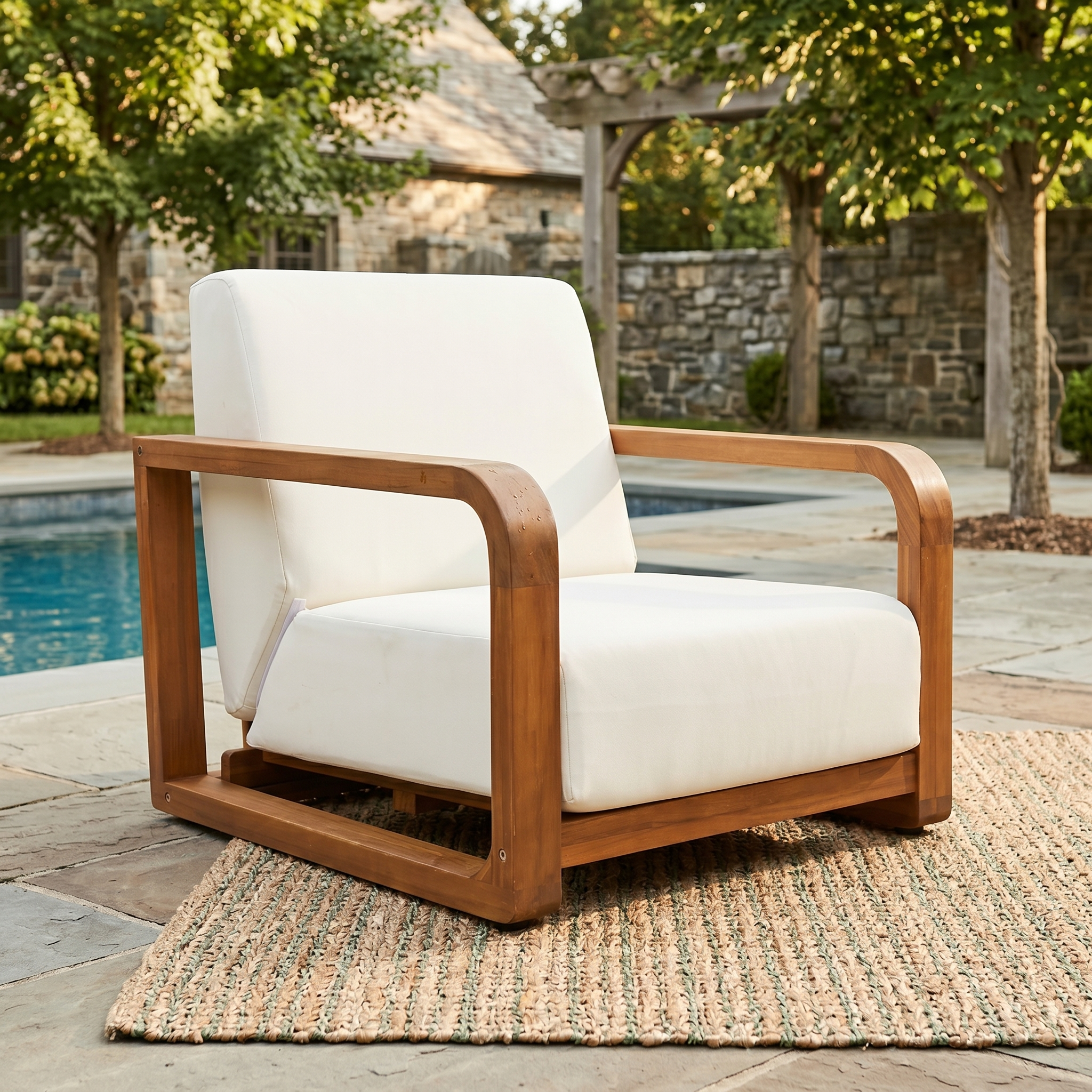 Acacia Wood Patio Chair, picture 2 of 4