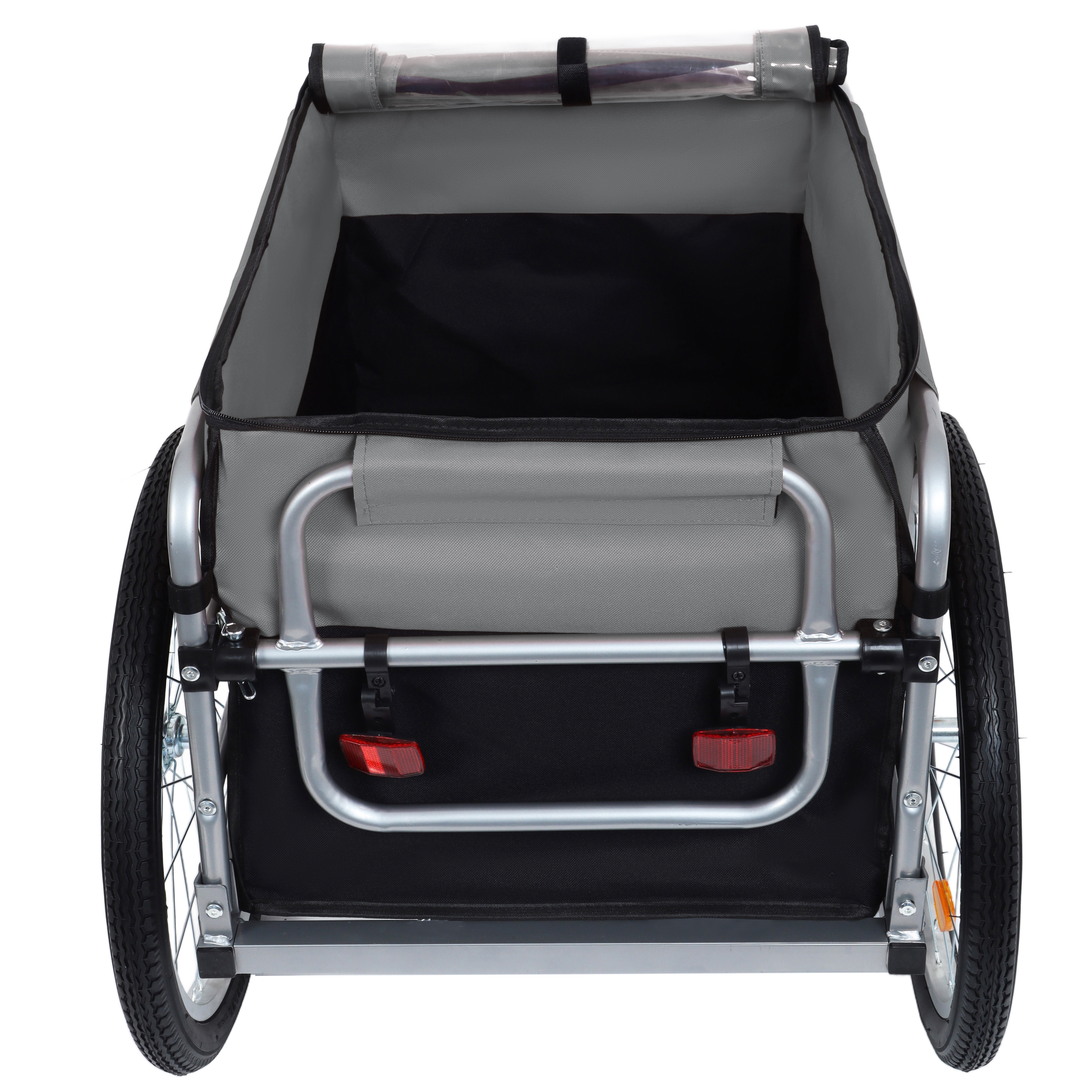 Bike Cargo Trailer, Aluminum Luggage Cart,Heavy Duty 220 lbs Bicycle Wagon Cart, 20" Whee,l Folding Groceries Hauler with Safe Hitch System, Removable Cover, Oxford Fabric for Cycling Travel — foto 11